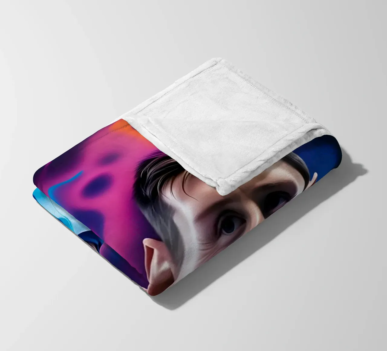 Messi potrait colorful neon coperta in pile da BONANZA