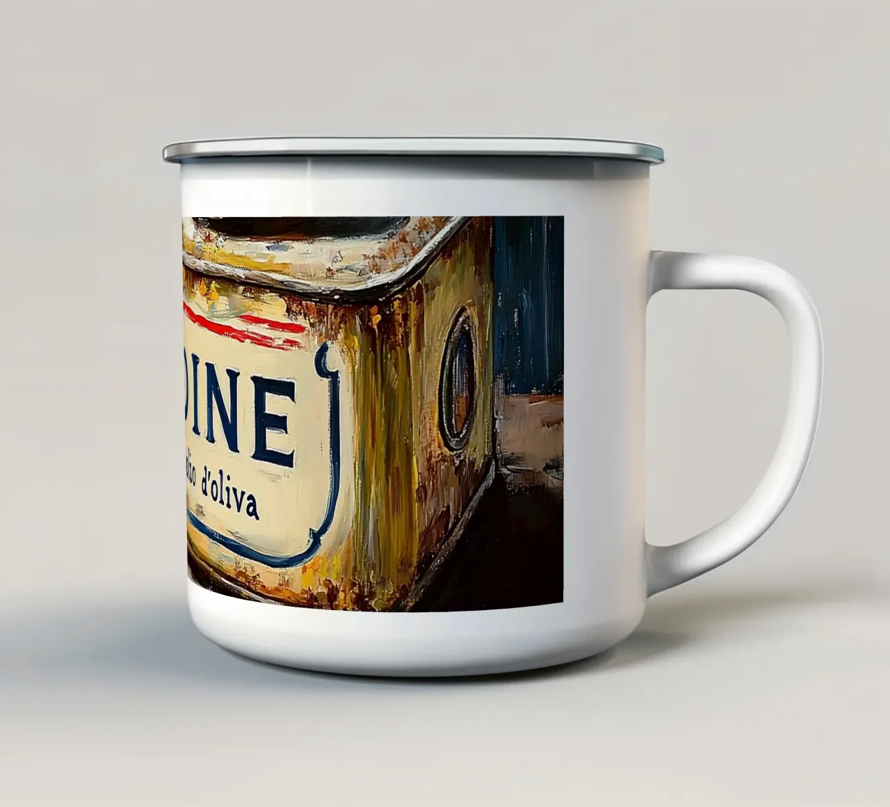 Nostalgia in lamiera tazza in smalto da M-Ulrich-Digital Art