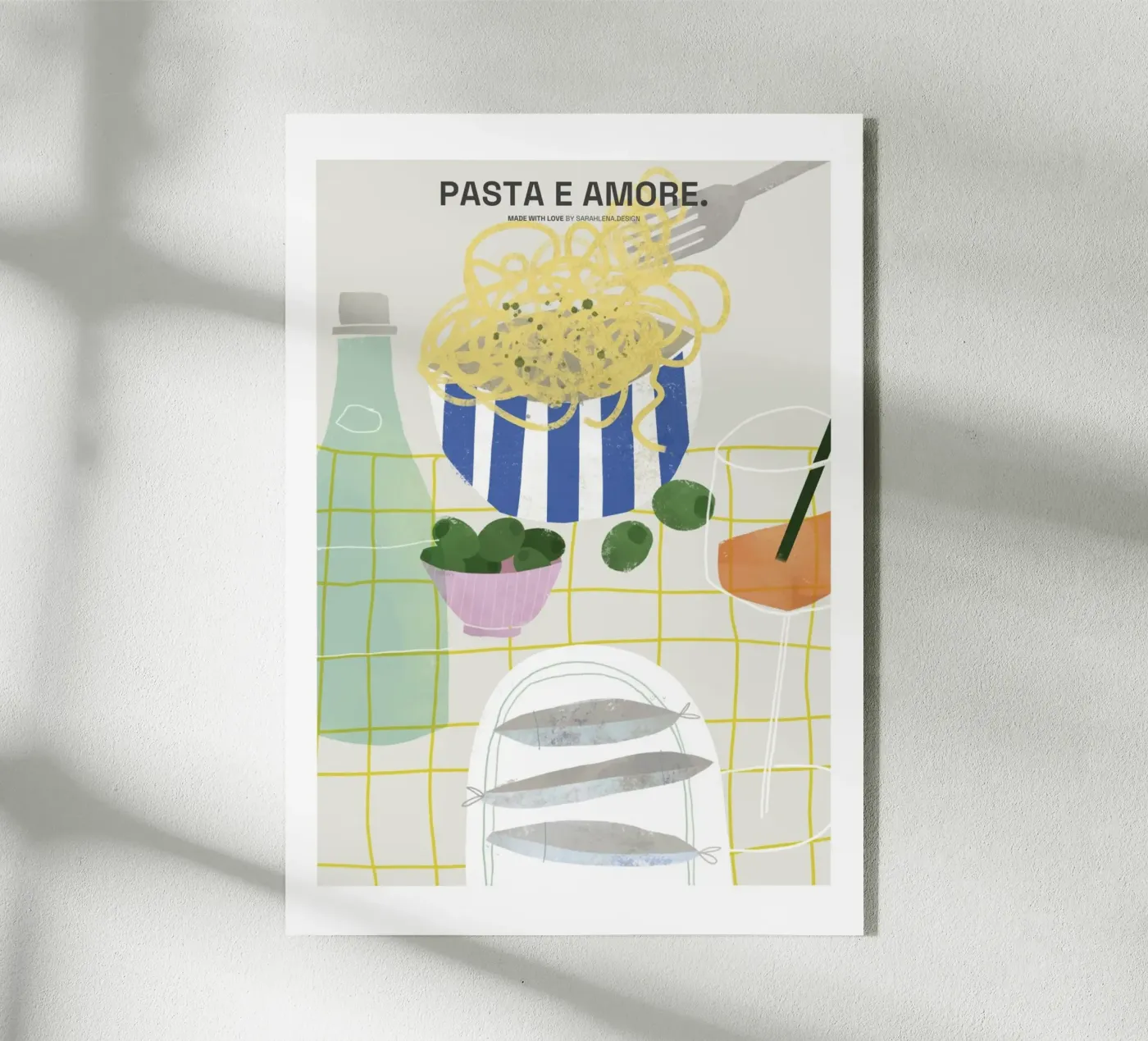 PASTA E AMORE acryl van sarahlenadesign