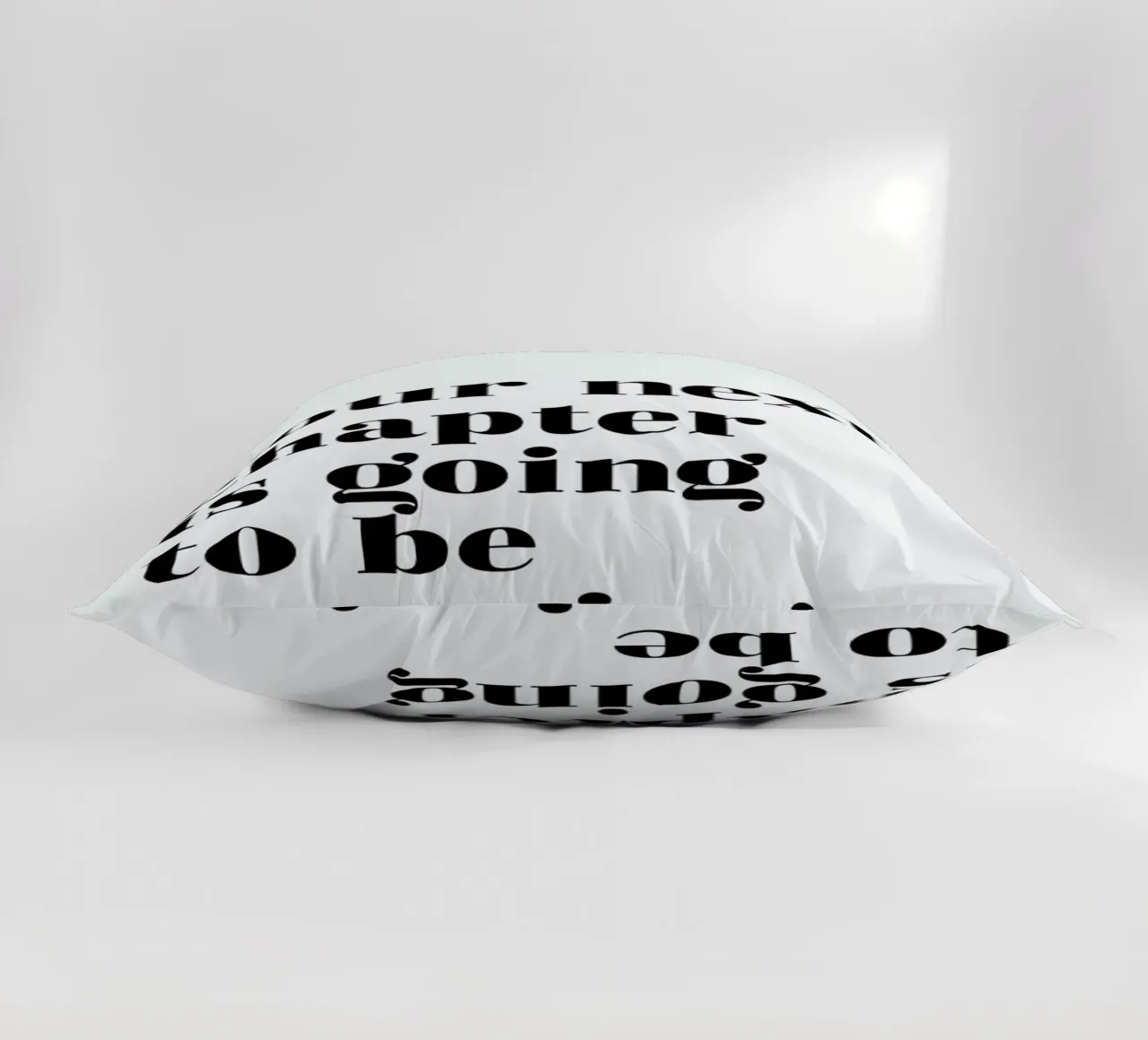 Next Chapter cuscino da typed