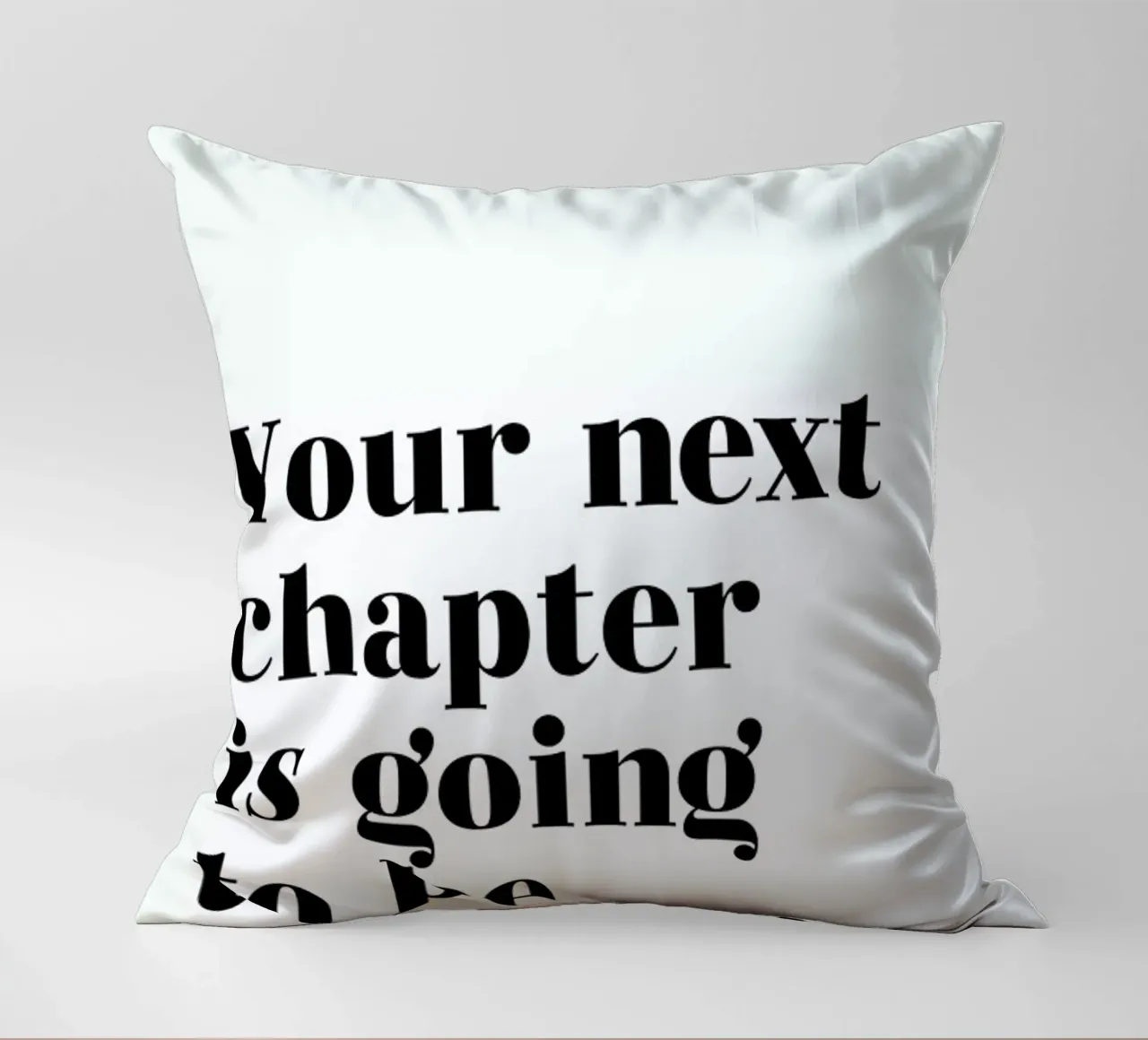 Next Chapter cuscino da typed