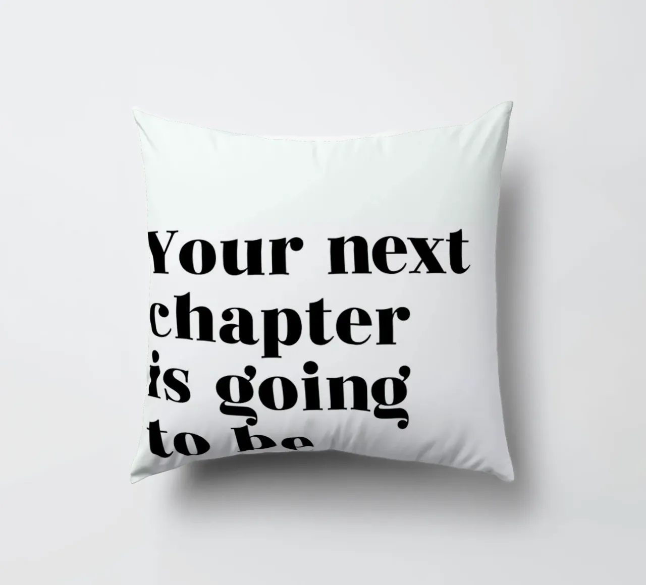 Next Chapter cuscino da typed