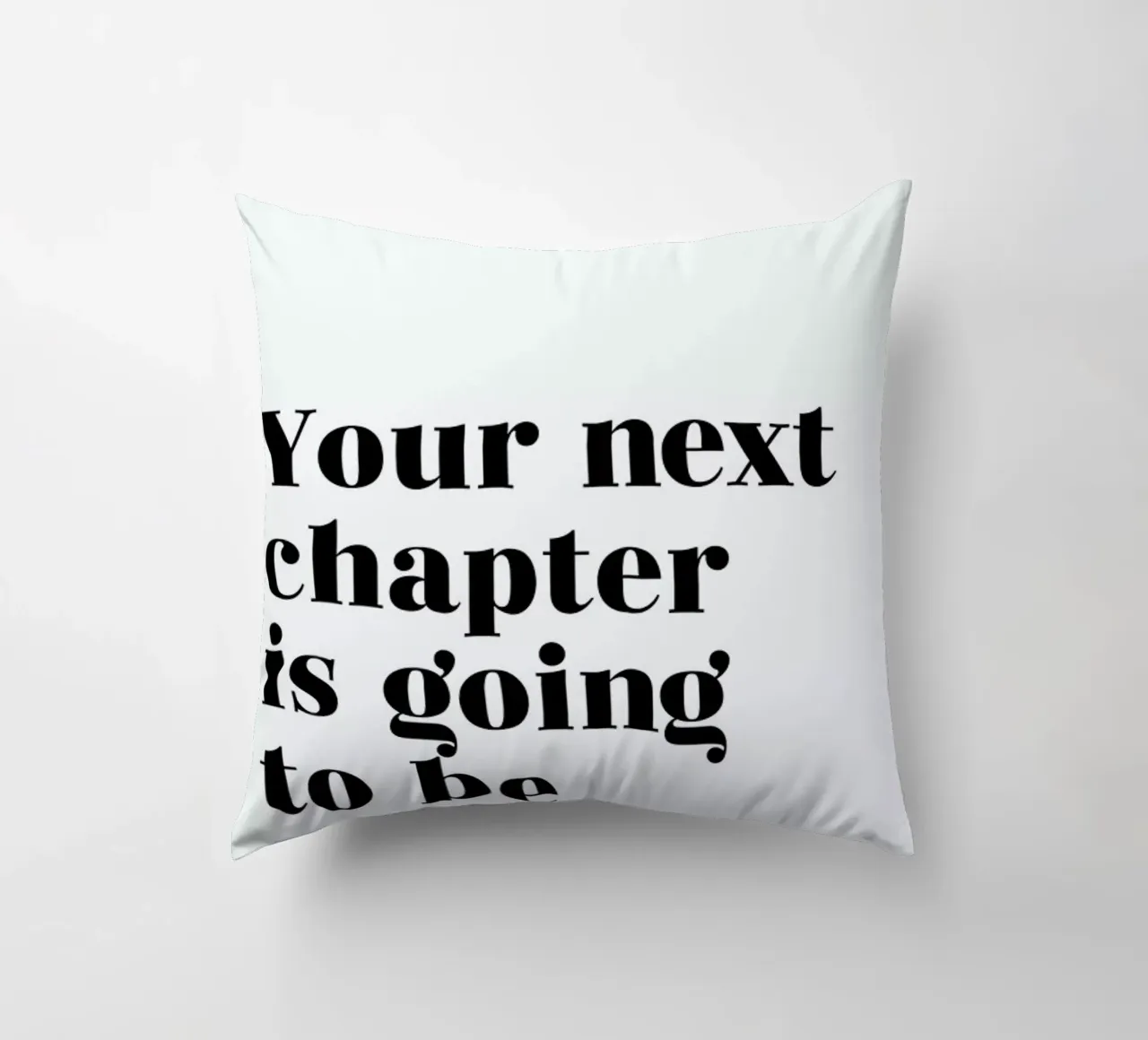 Next Chapter cuscino da typed