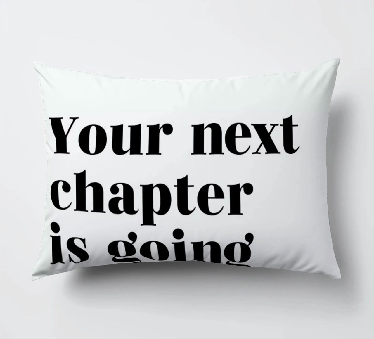 Next Chapter cuscino da typed