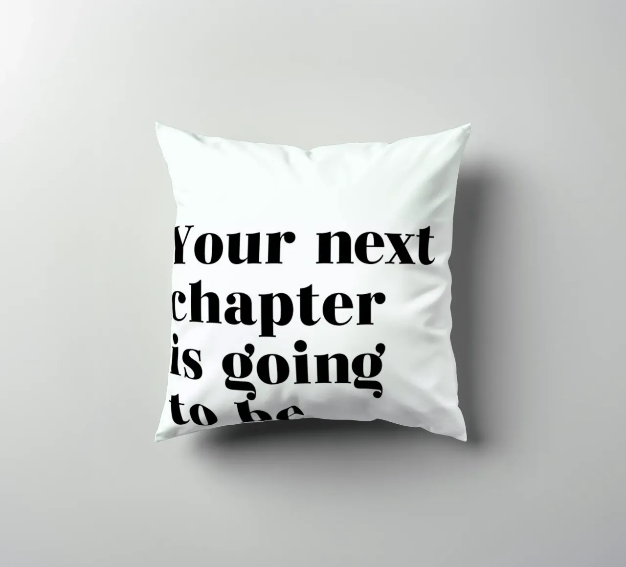 Next Chapter cuscino da typed