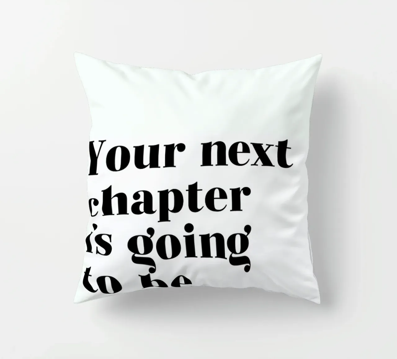 Next Chapter cuscino da typed