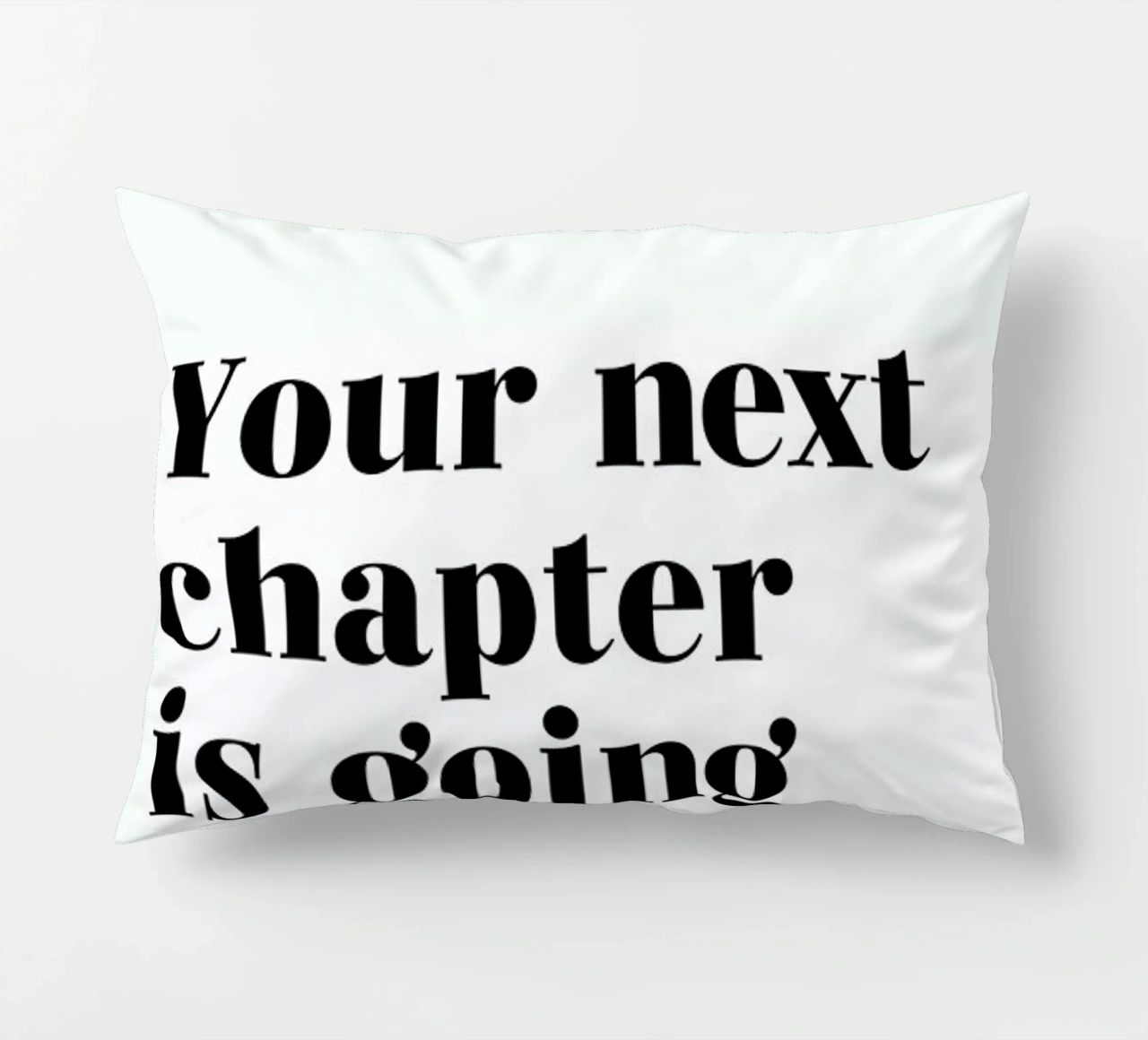 Next Chapter cuscino da typed