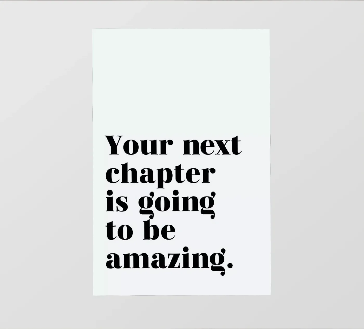 Next Chapter pellicola backlit da typed