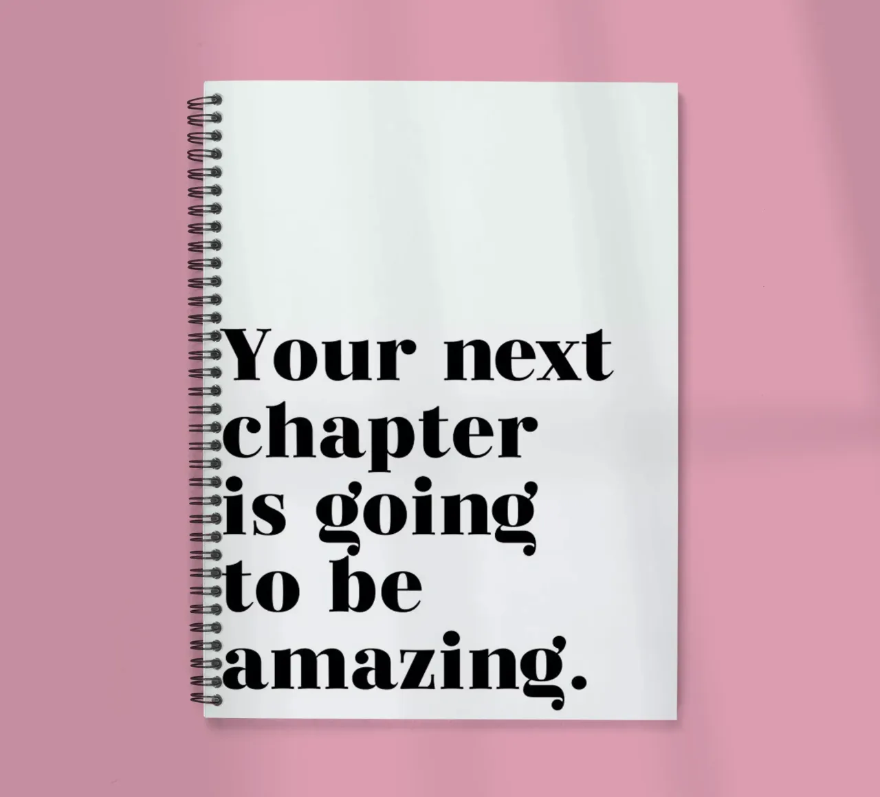 Next Chapter spiral notebook by typed