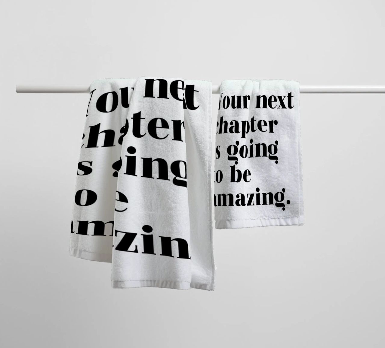 Next Chapter towel by typed