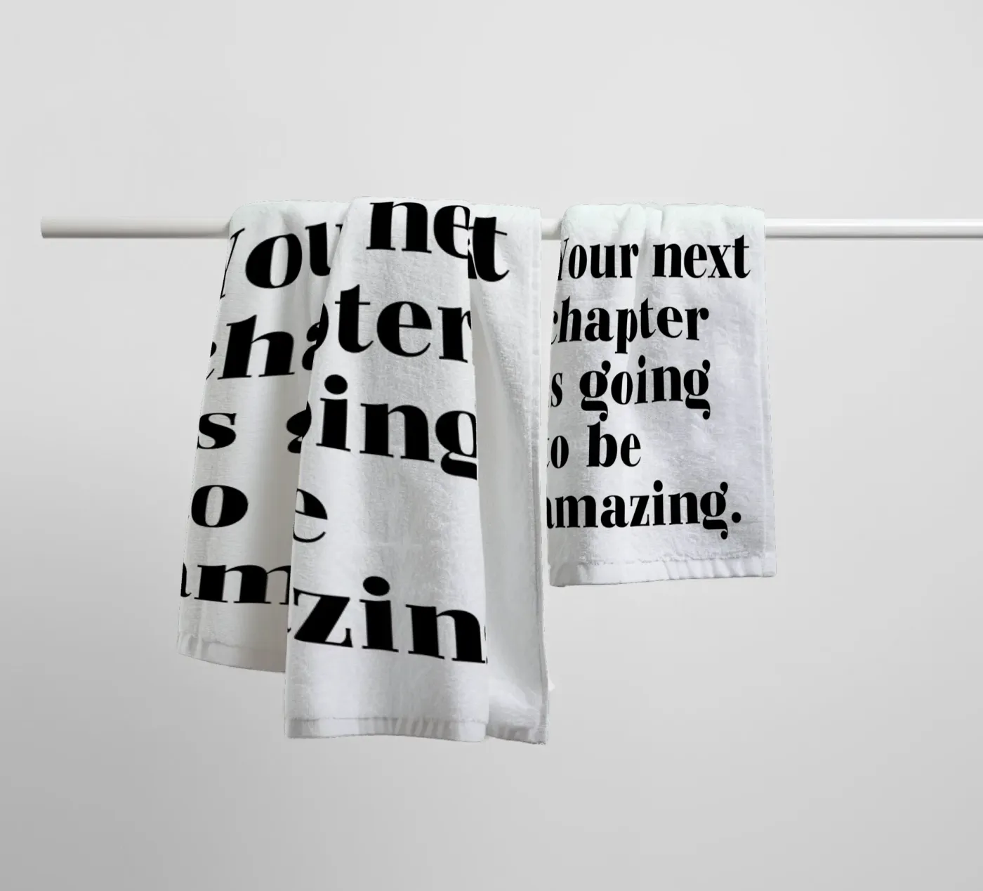 Next Chapter towel by typed