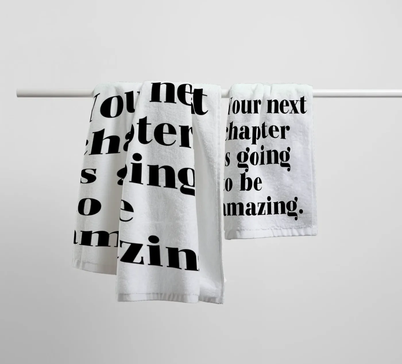 Next Chapter badhanddoek van typed