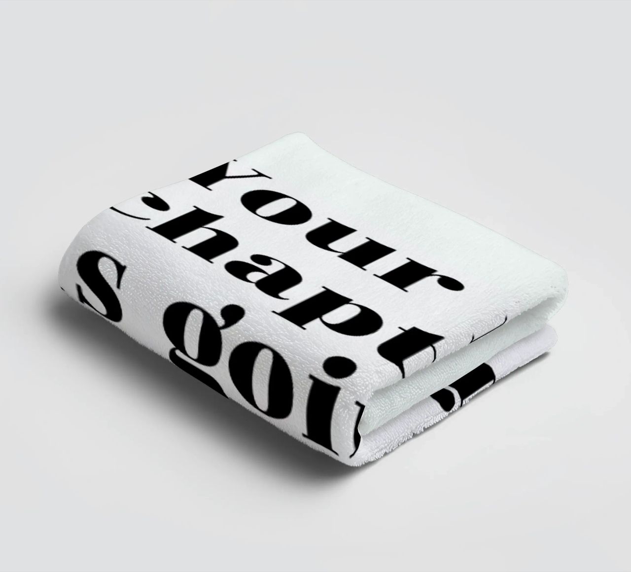 Next Chapter towel by typed