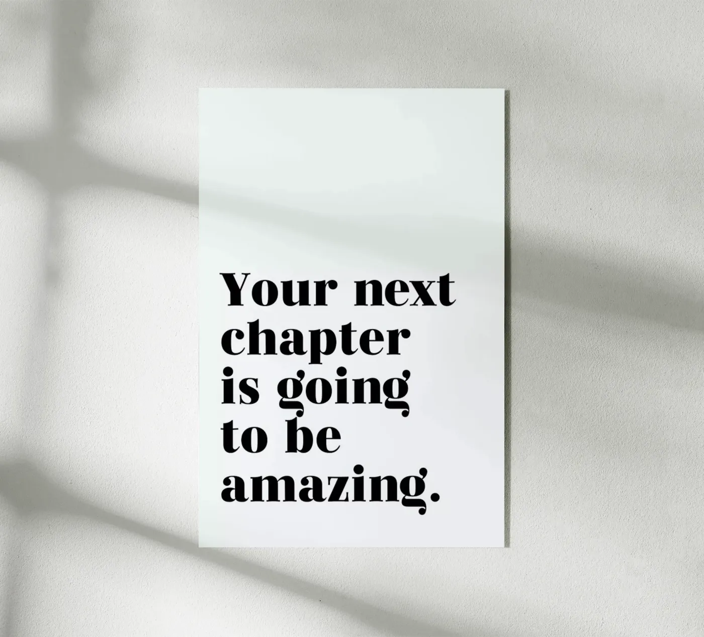Next Chapter acrylic glass by typed