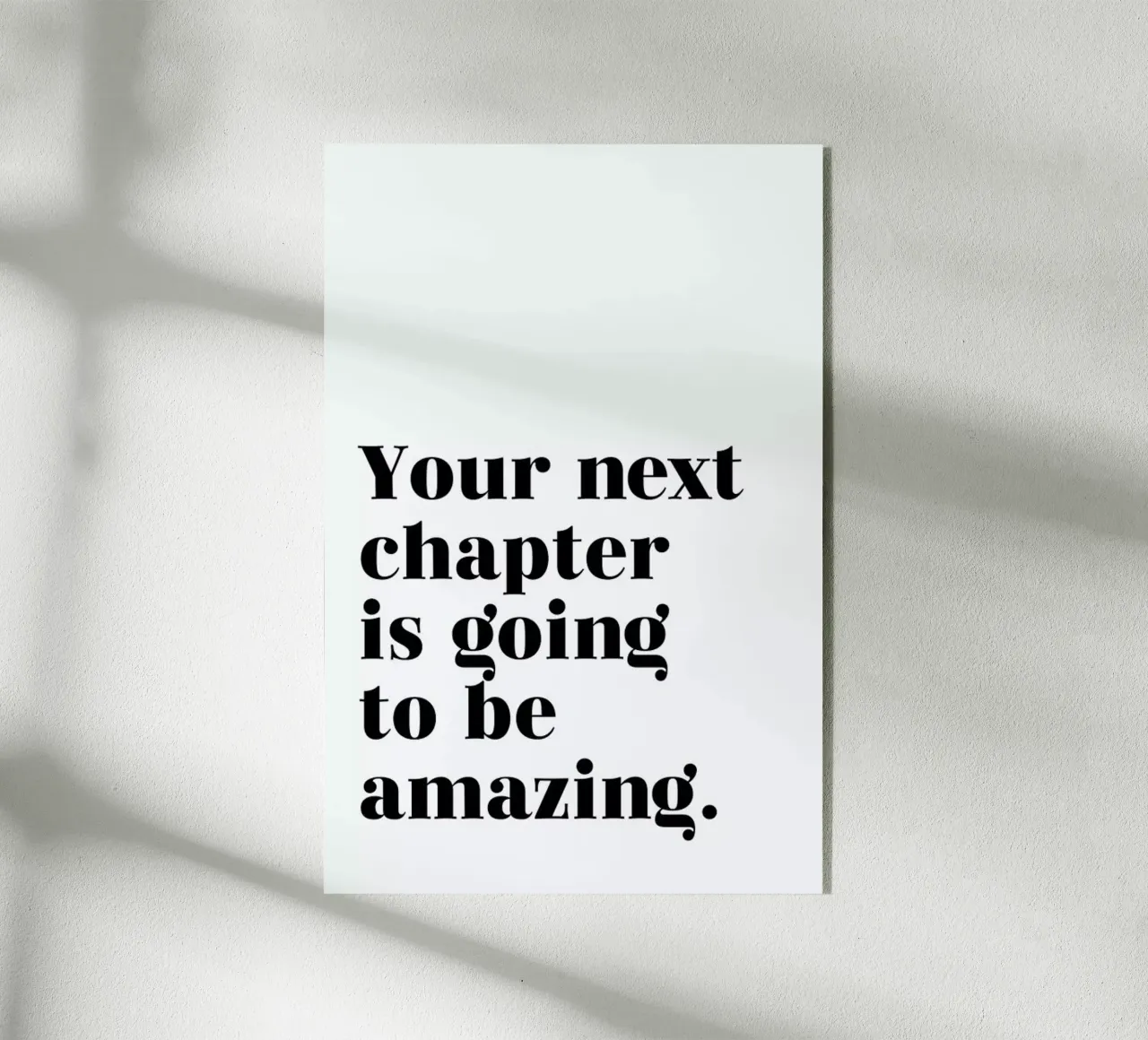 Next Chapter plexiglass da typed