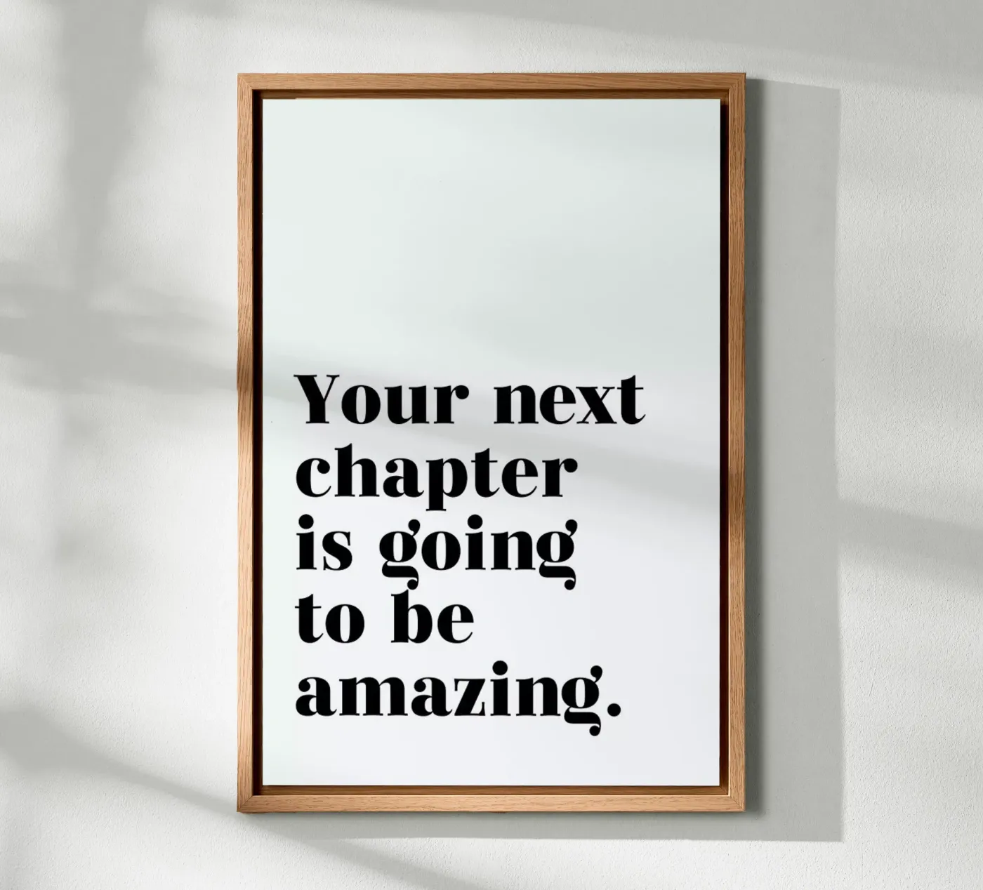 Next Chapter canvas van typed