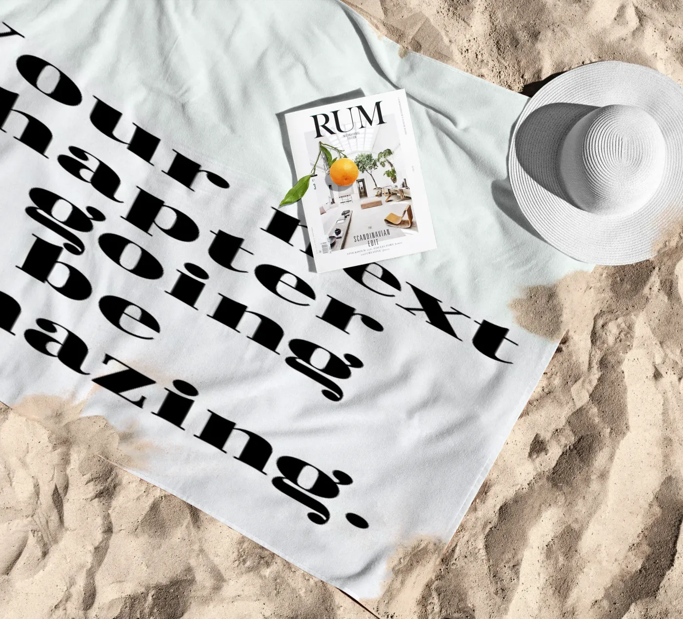 Next Chapter beach towel by typed