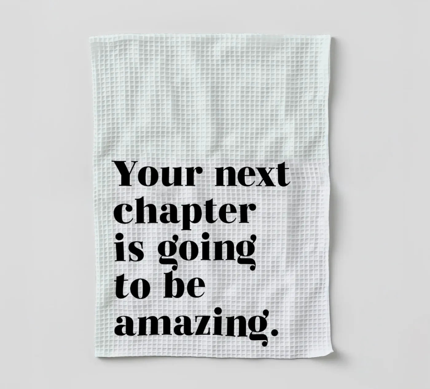 Next Chapter tea towel by typed