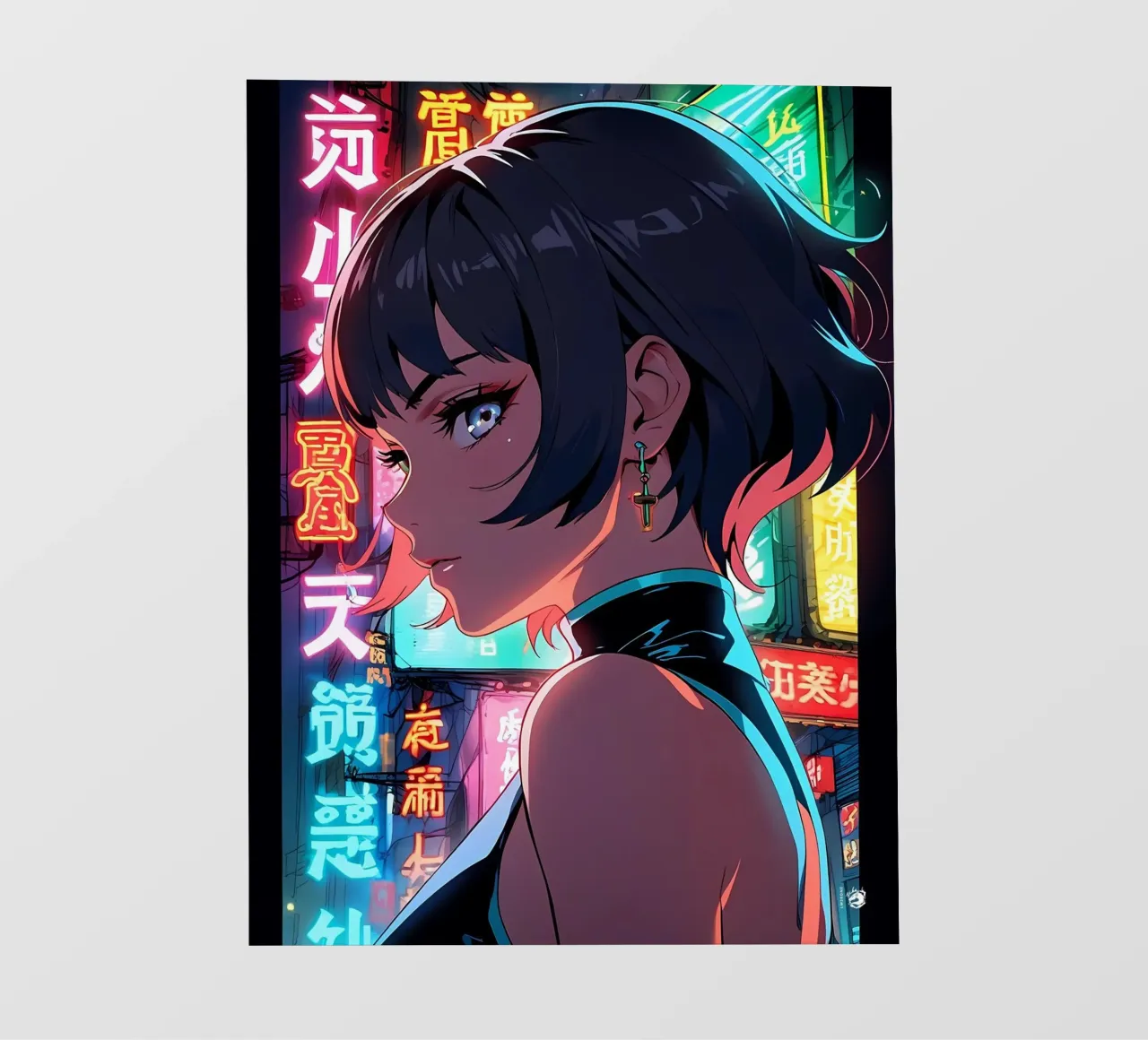 Cyberpunk Donna Neon telo in pvc da LM2KONE