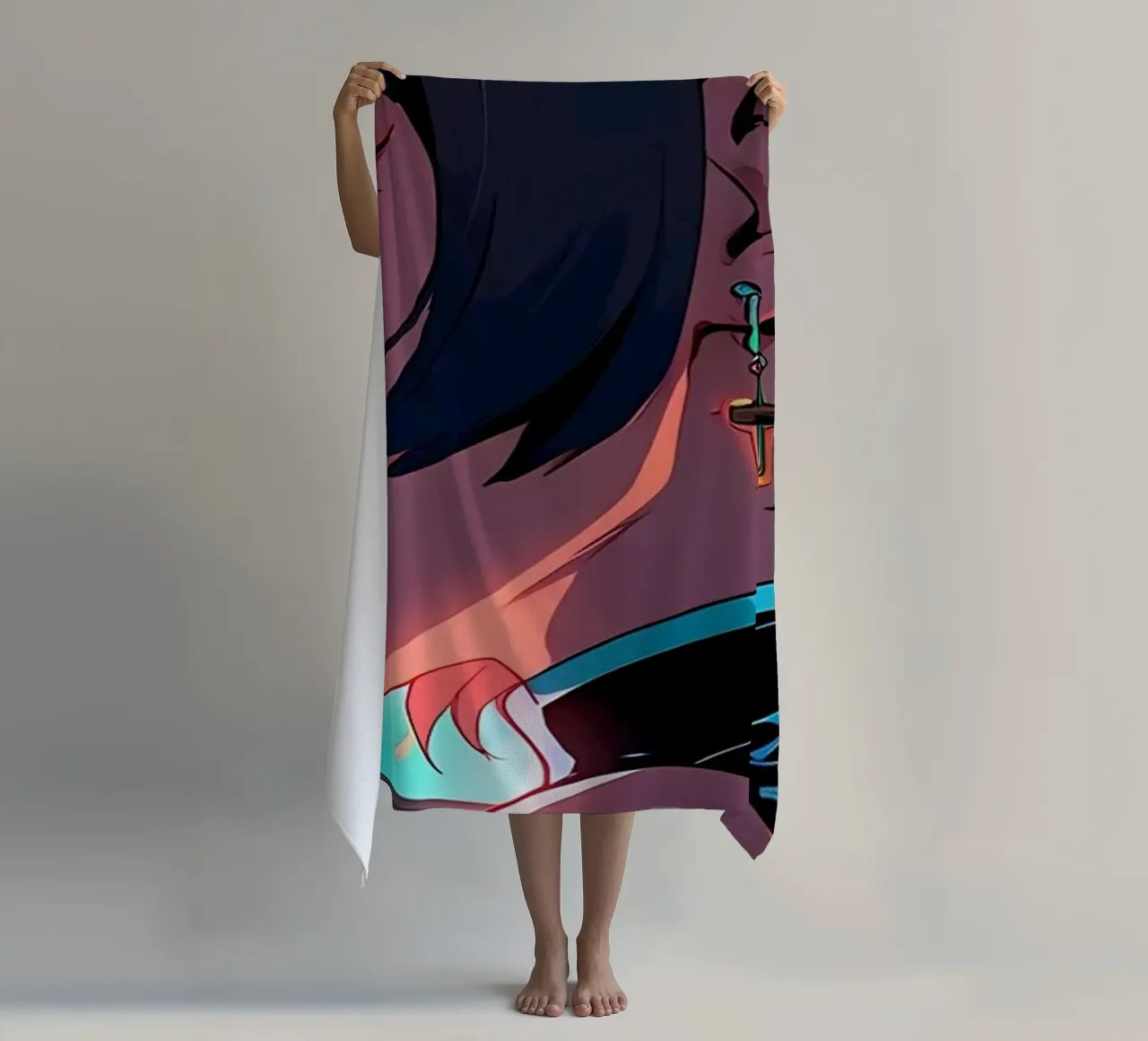 Cyberpunk Donna Neon telo mare da LM2KONE