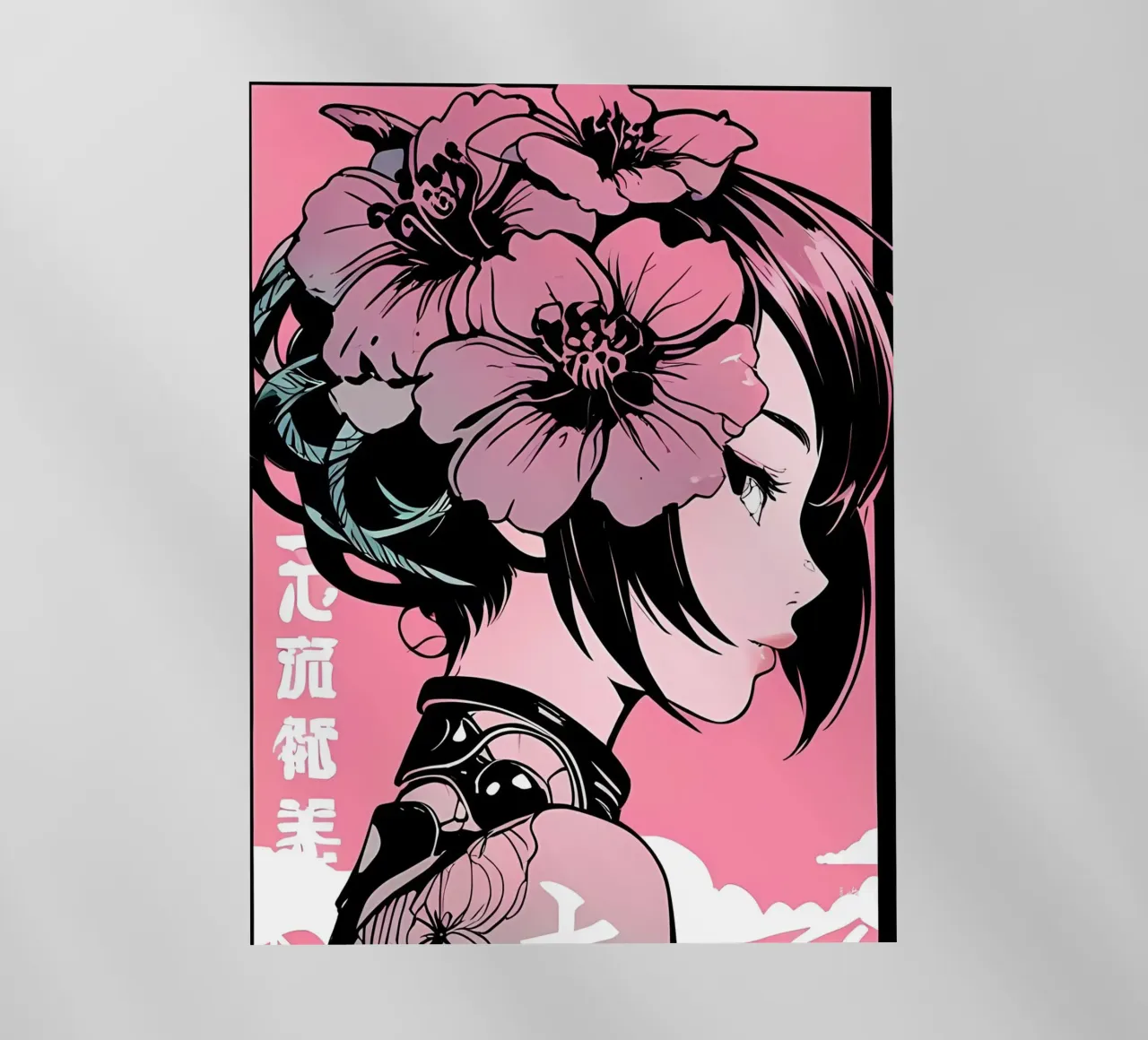Fiori Cyberpunk anime pellicola backlit da LM2KONE