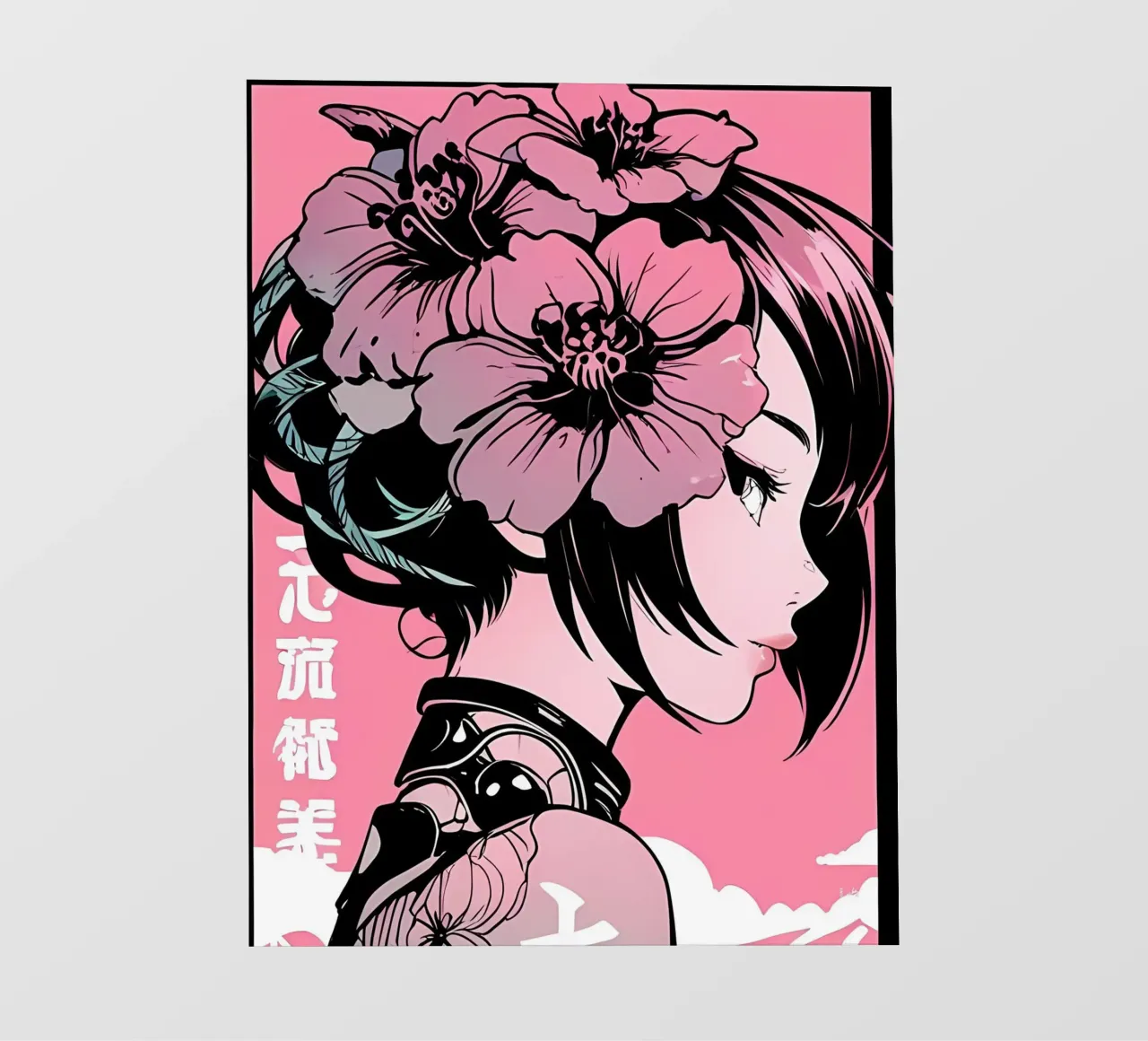 Fiori Cyberpunk anime pellicola backlit da LM2KONE