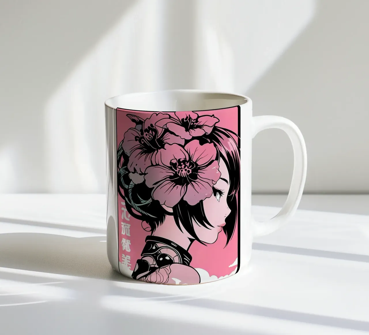 Fiori Cyberpunk anime tazza in ceramica da LM2KONE