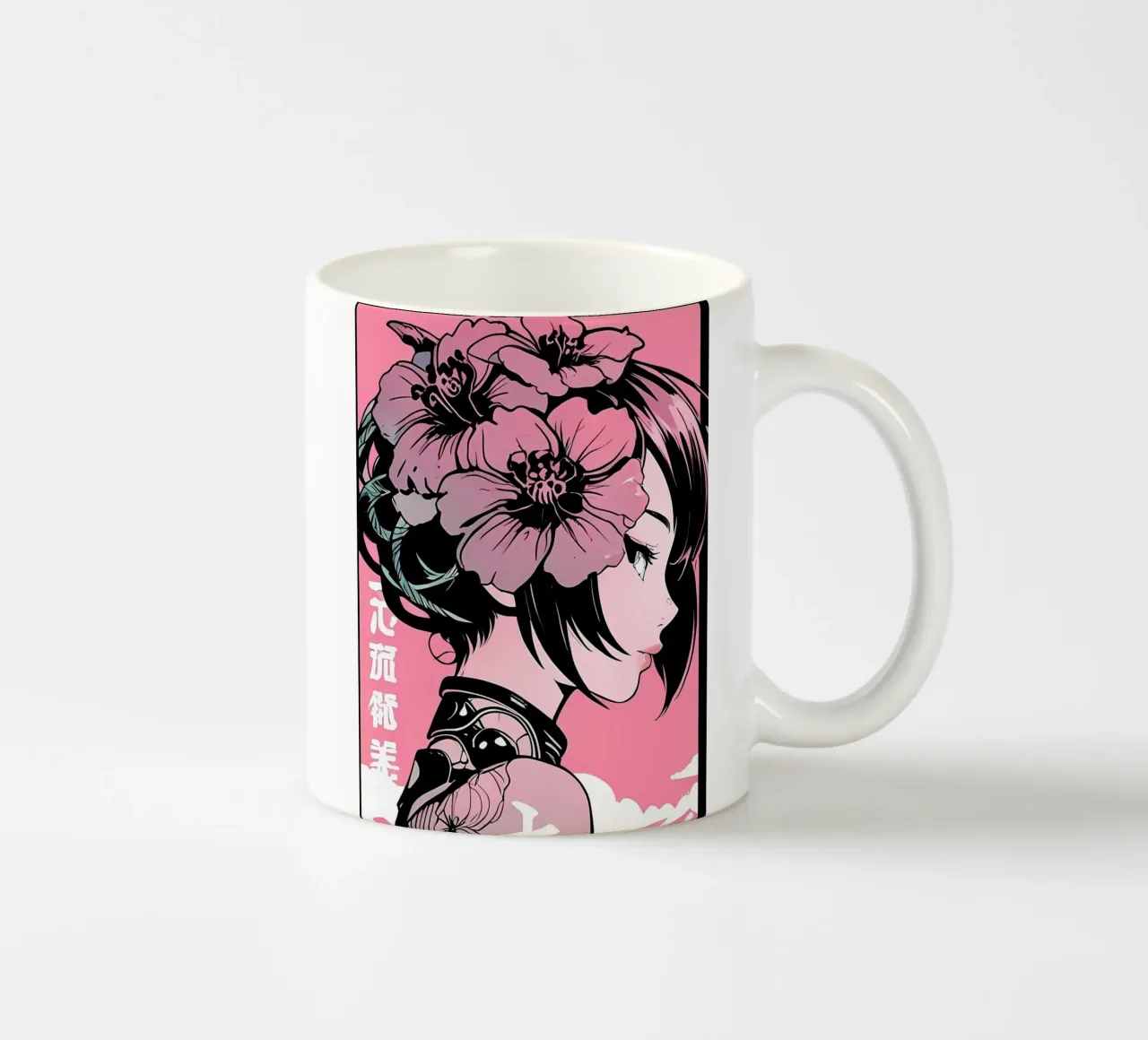 Fiori Cyberpunk anime tazza in ceramica da LM2KONE