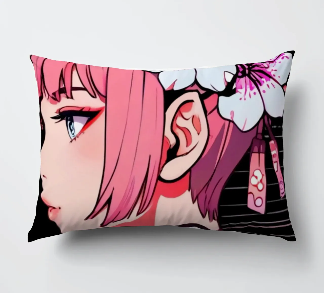 Ragazza con fiori di ciliegio cuscino da LM2KONE