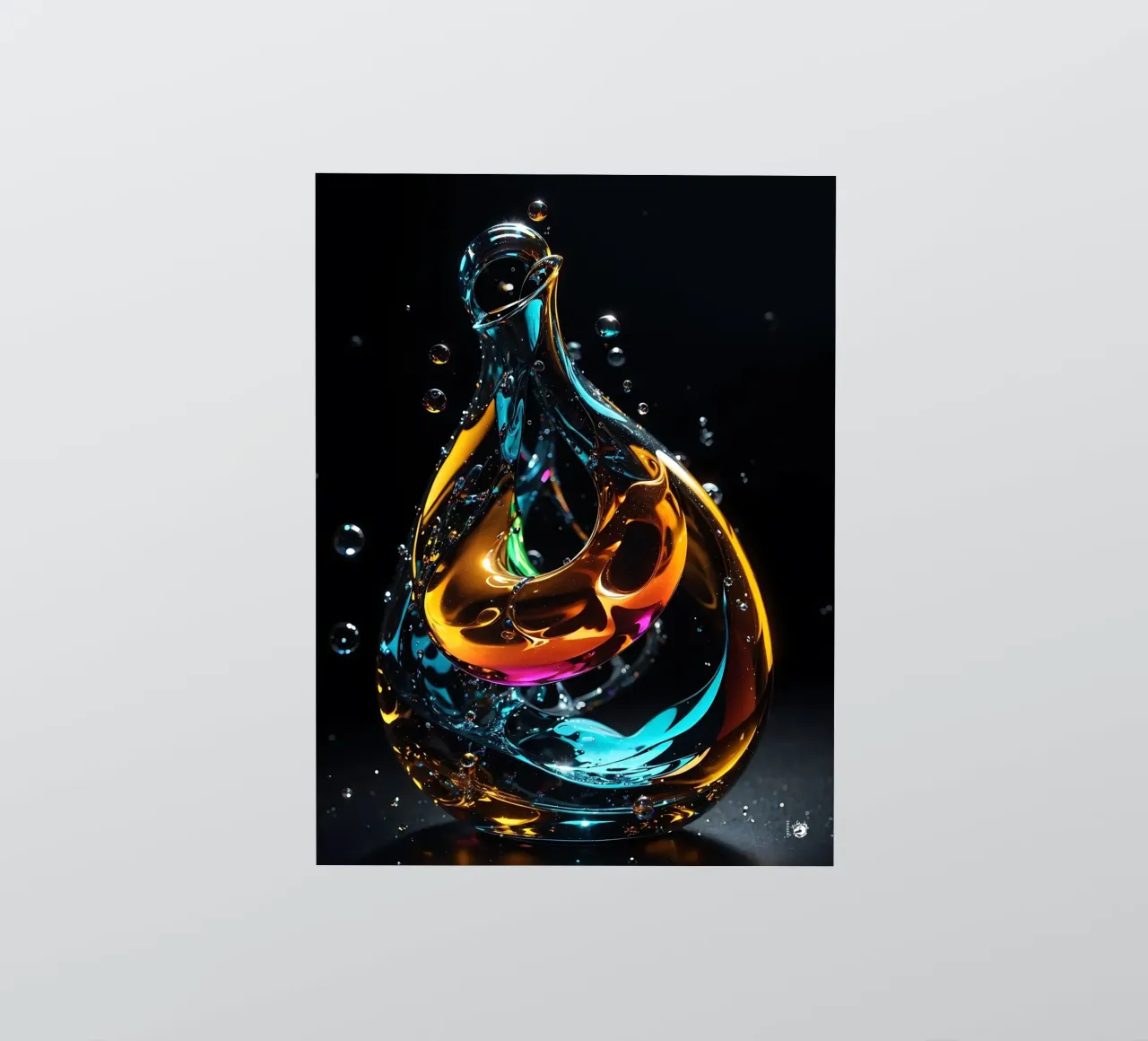 Abstract beeldhouwwerk sticker van LM2KONE
