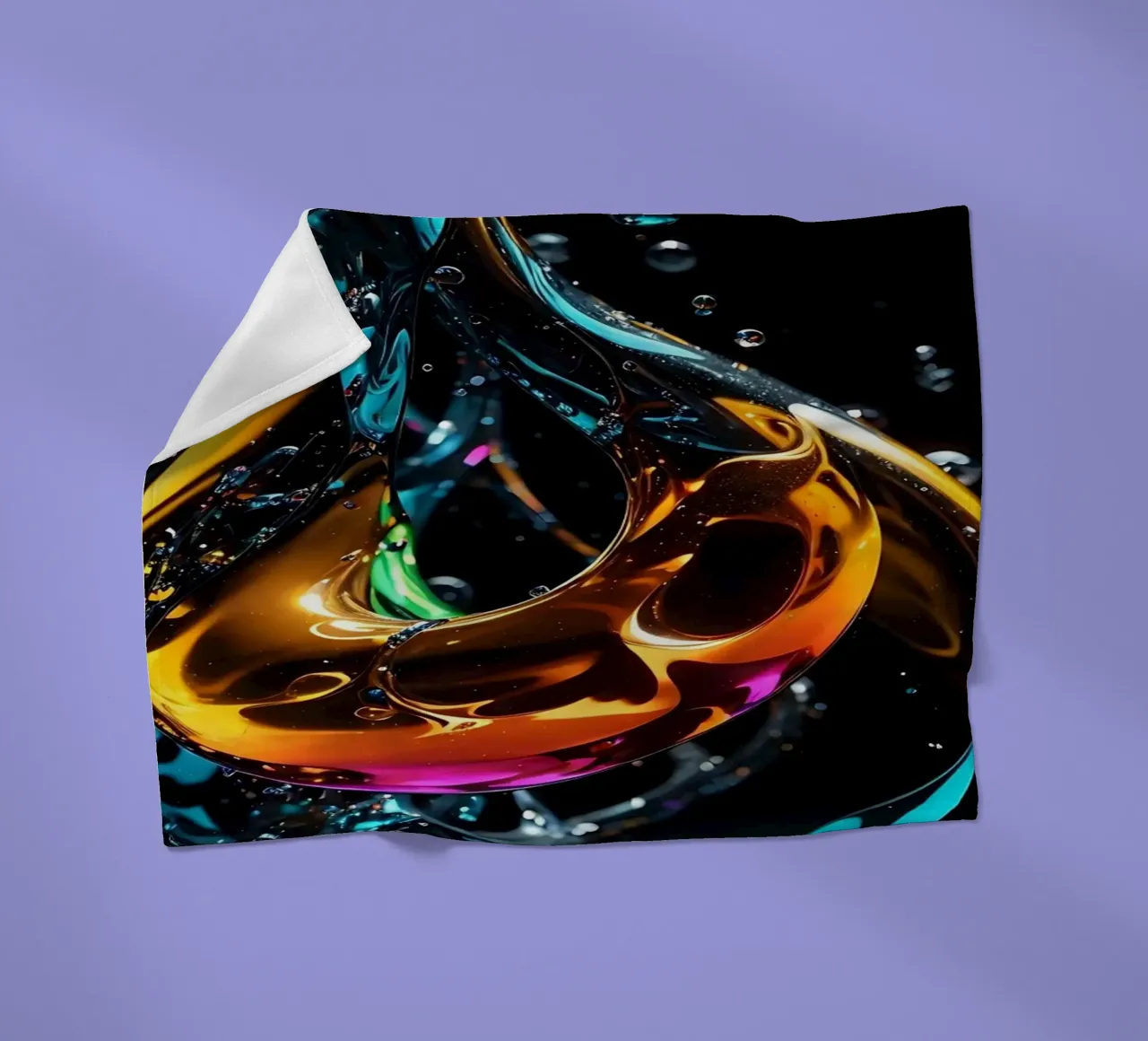 Abstract sculpture fleece blanket by LM2KONE