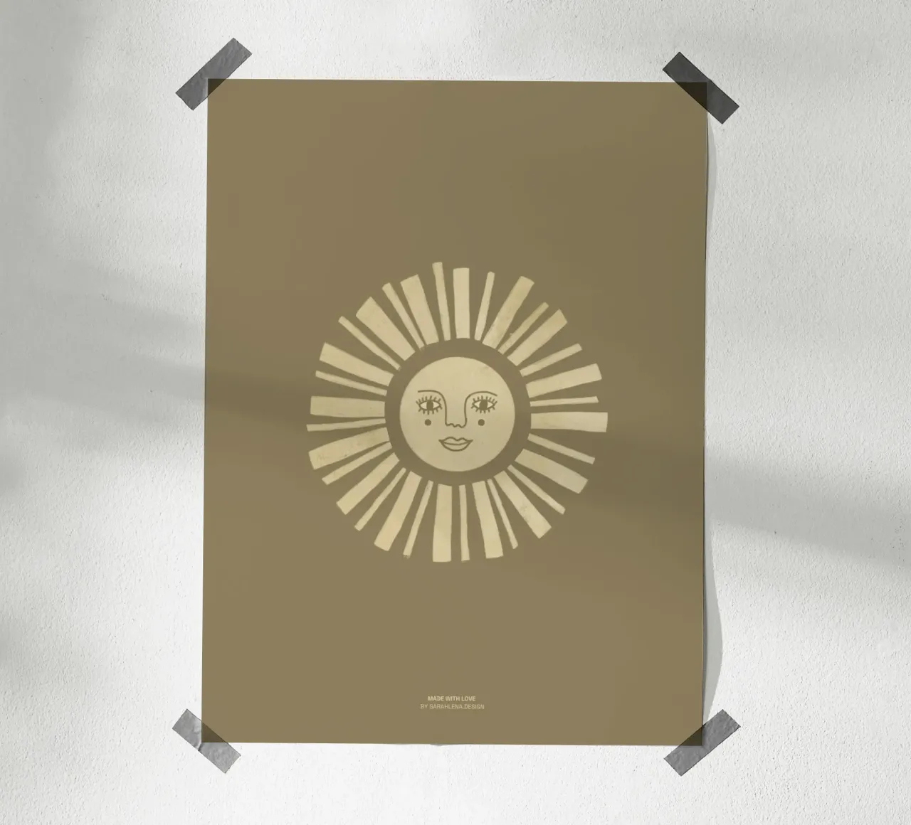 THE SUN poster con telaio in plastica da sarahlenadesign