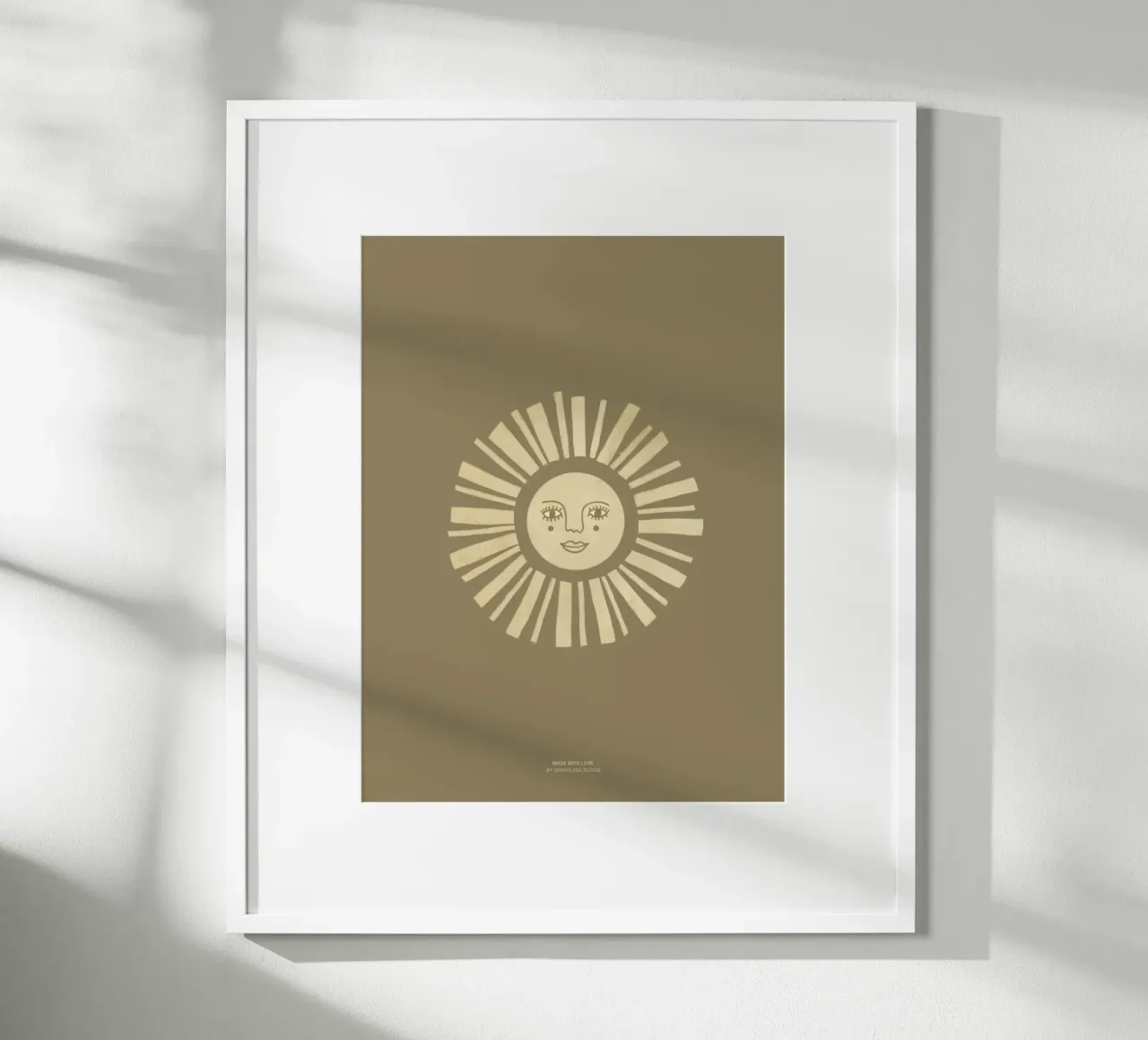 THE SUN poster con telaio in plastica da sarahlenadesign