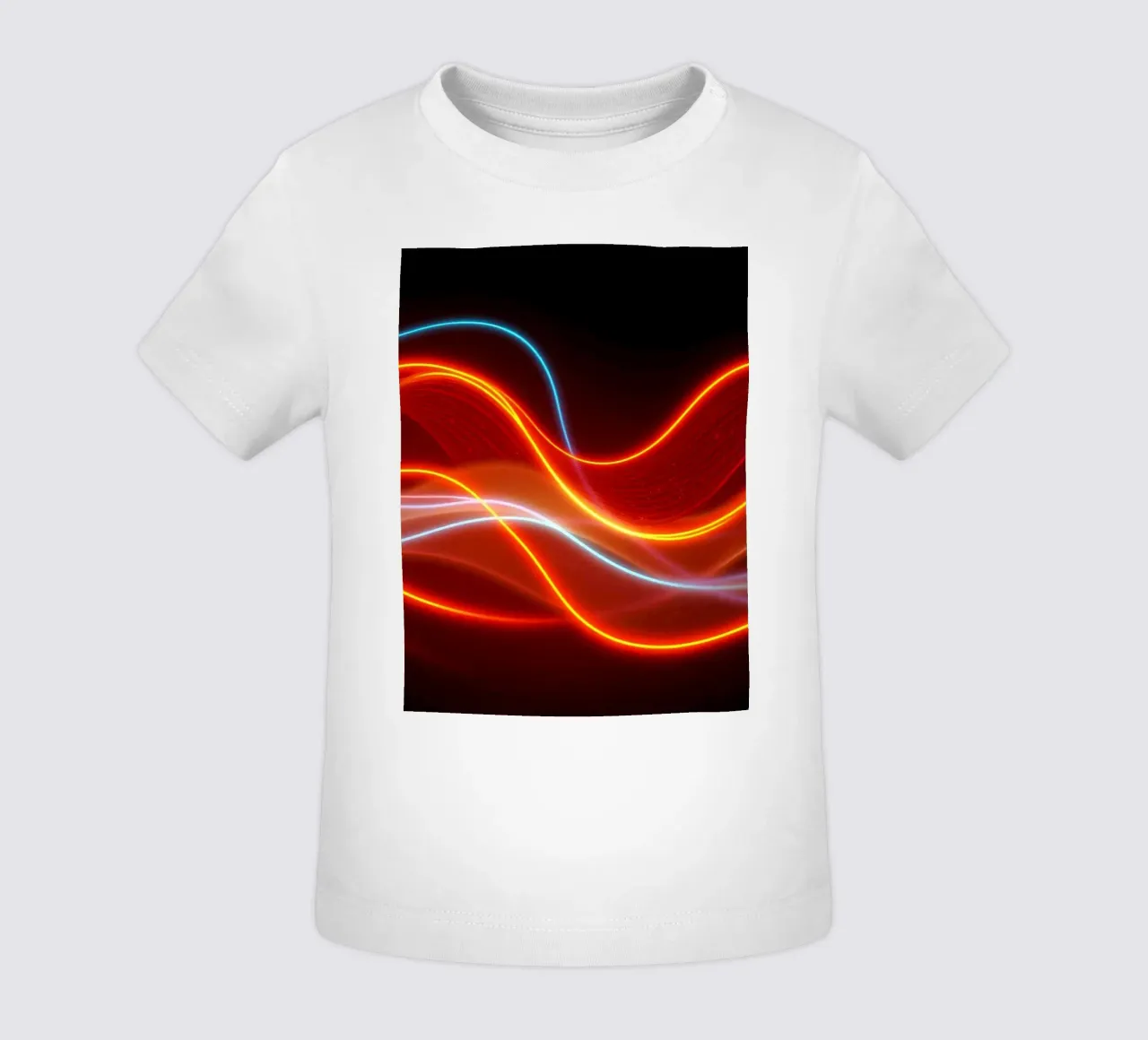 Hintergrund mit fließenden Lichtmustern, die eine dynamische Baby T-Shirt von DesignDoodle