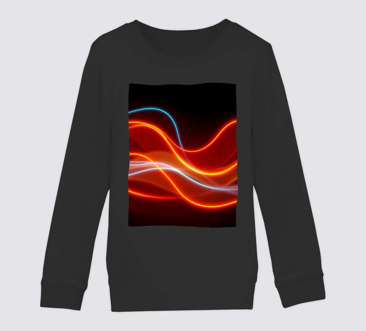 Hintergrund mit fließenden Lichtmustern, die eine dynamische Kinder Sweatshirt von DesignDoodle