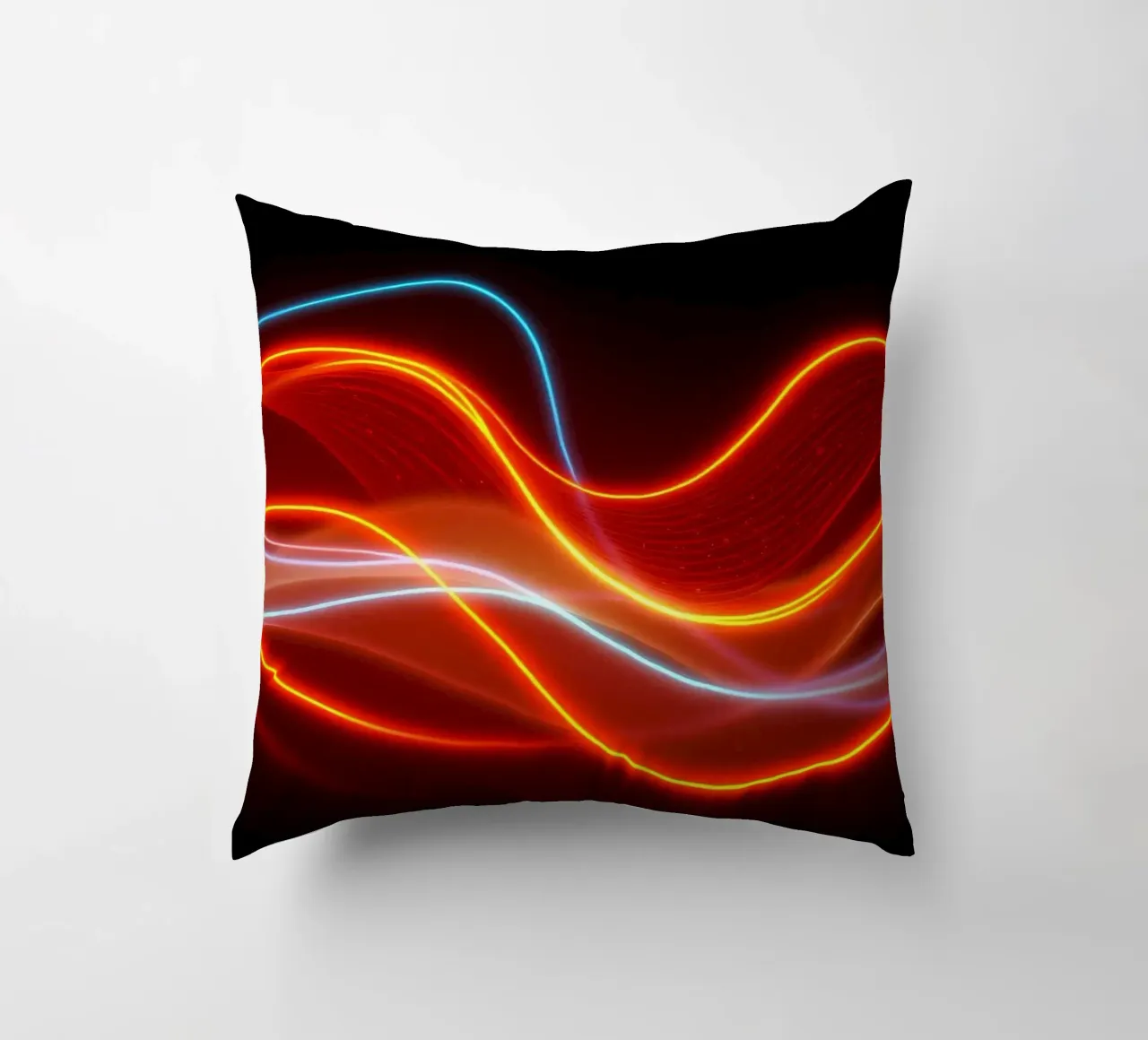 sfondo con modelli di luce fluidi che creano un'atmosfera dinamica. cuscino da DesignDoodle
