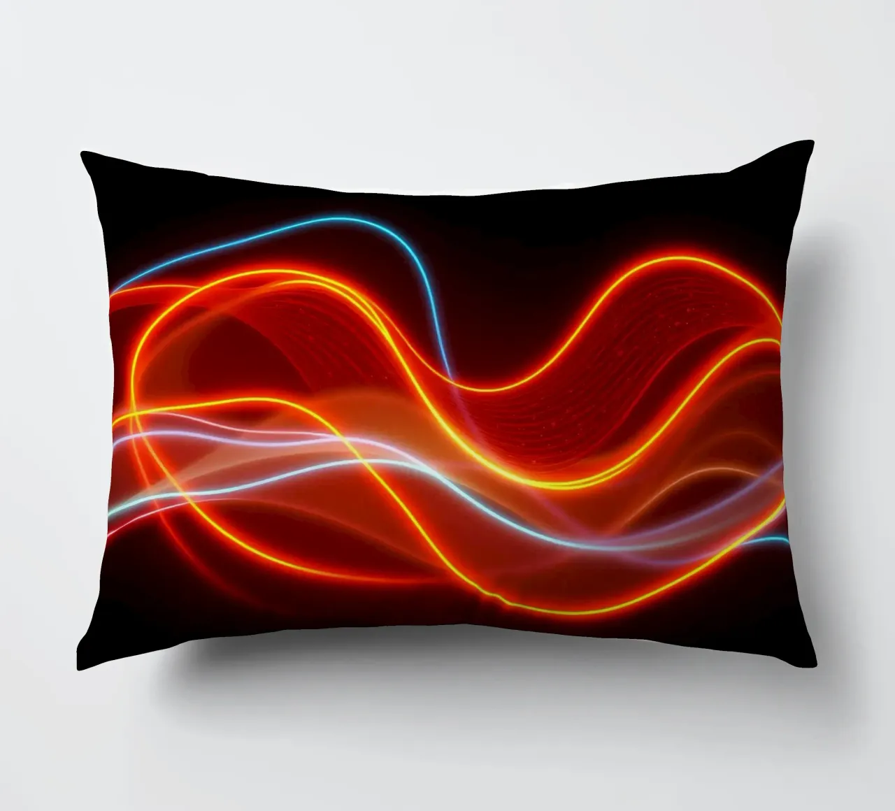 sfondo con modelli di luce fluidi che creano un'atmosfera dinamica. cuscino da DesignDoodle