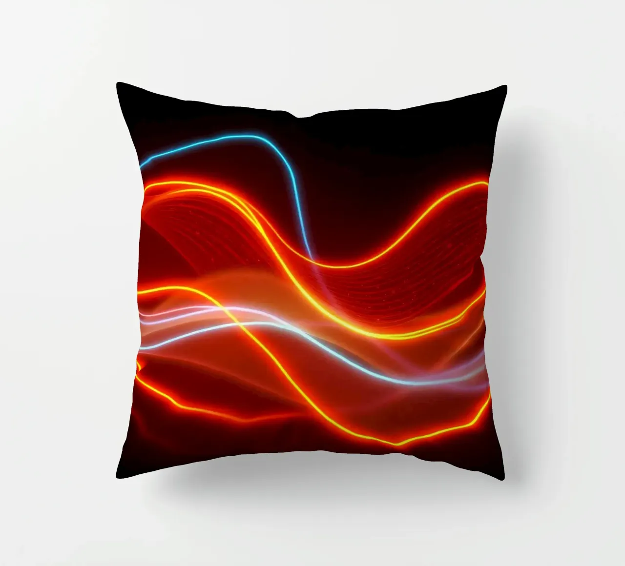 sfondo con modelli di luce fluidi che creano un'atmosfera dinamica. cuscino da DesignDoodle