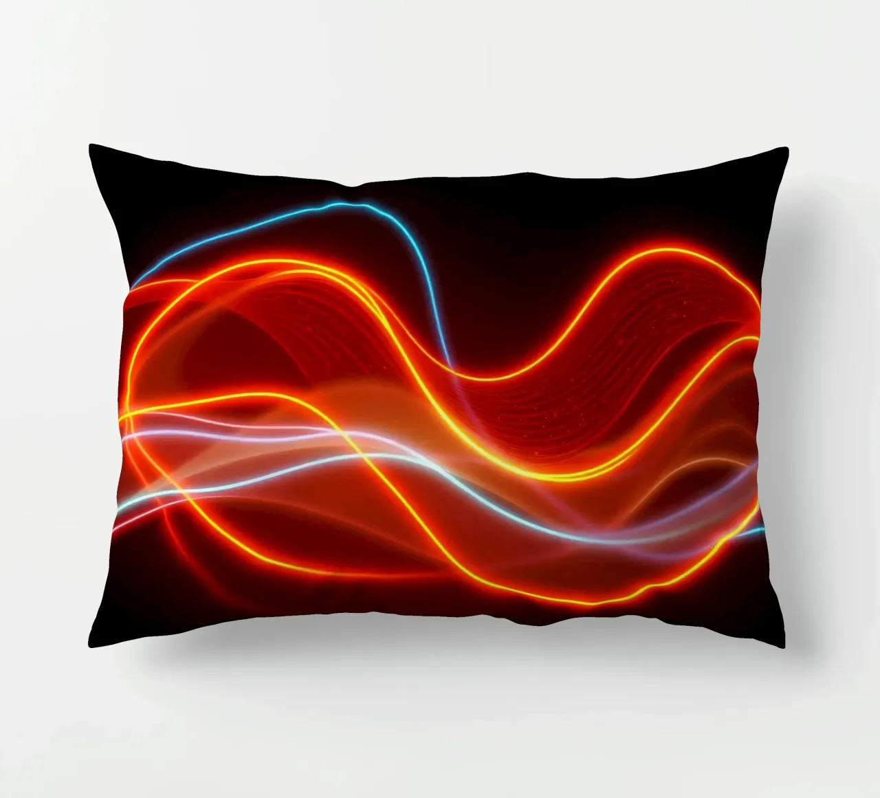 sfondo con modelli di luce fluidi che creano un'atmosfera dinamica. cuscino da DesignDoodle