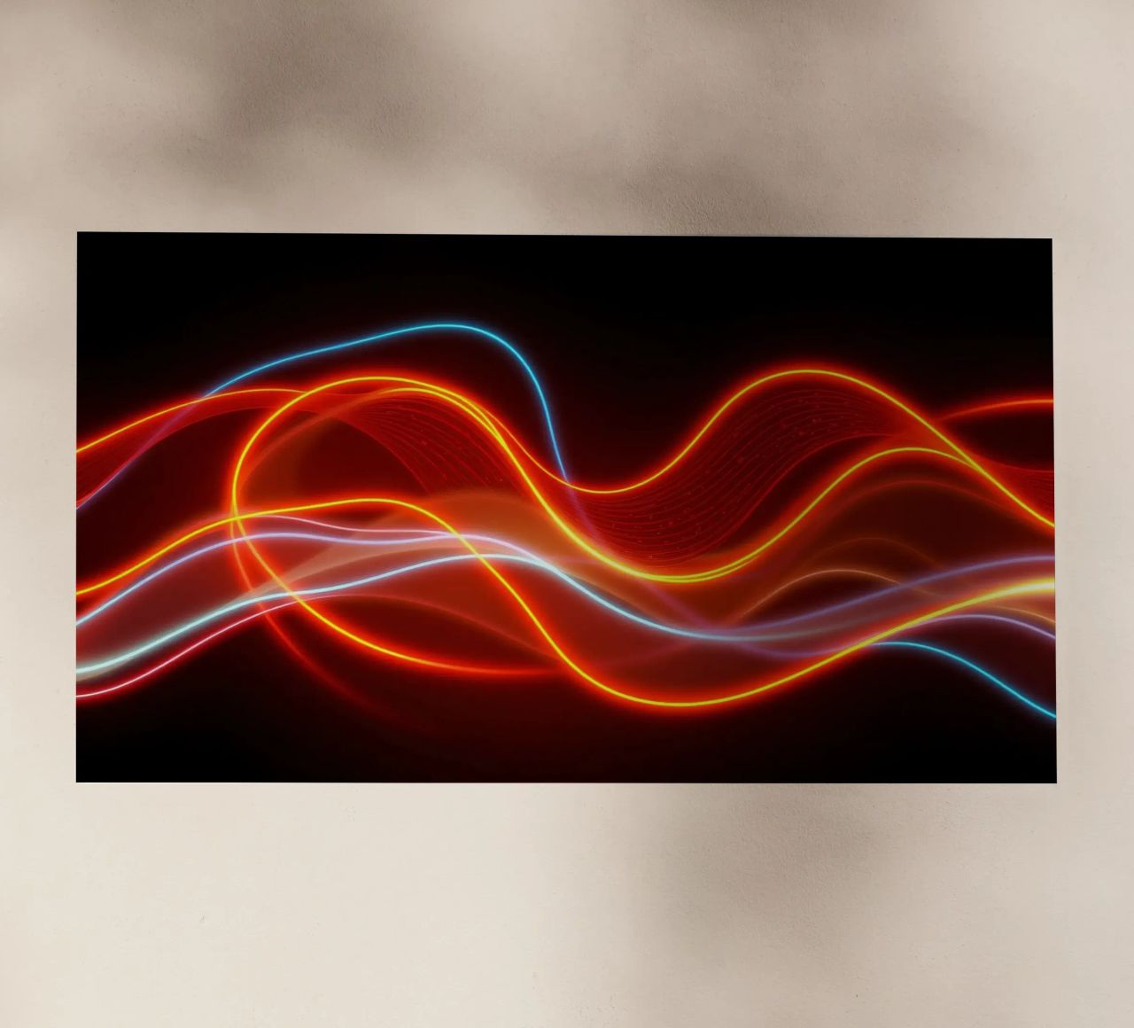 background with flowing light patterns creating a dynamic backlit film by DesignDoodle