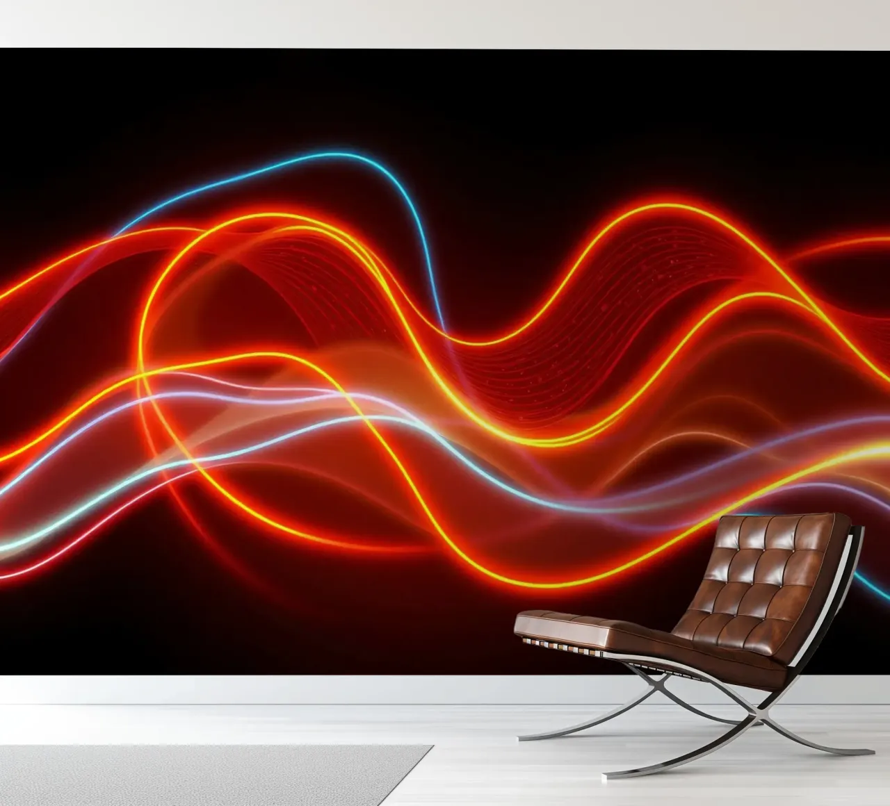 sfondo con modelli di luce fluidi che creano un'atmosfera dinamica. carta da parati fotografica da DesignDoodle