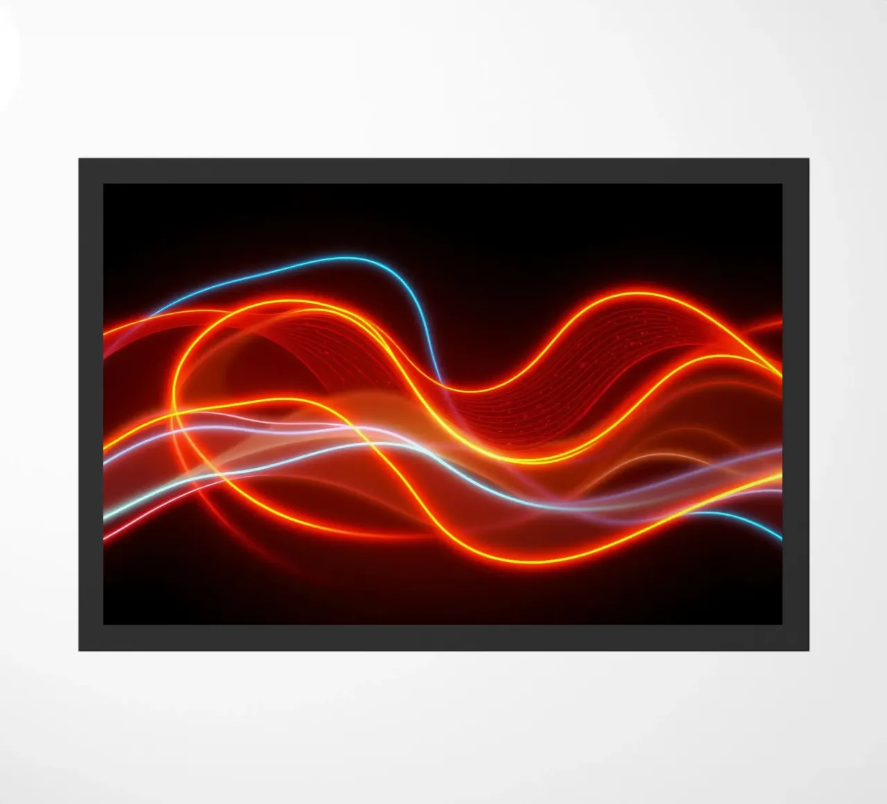 sfondo con modelli di luce fluidi che creano un'atmosfera dinamica. zerbino da DesignDoodle
