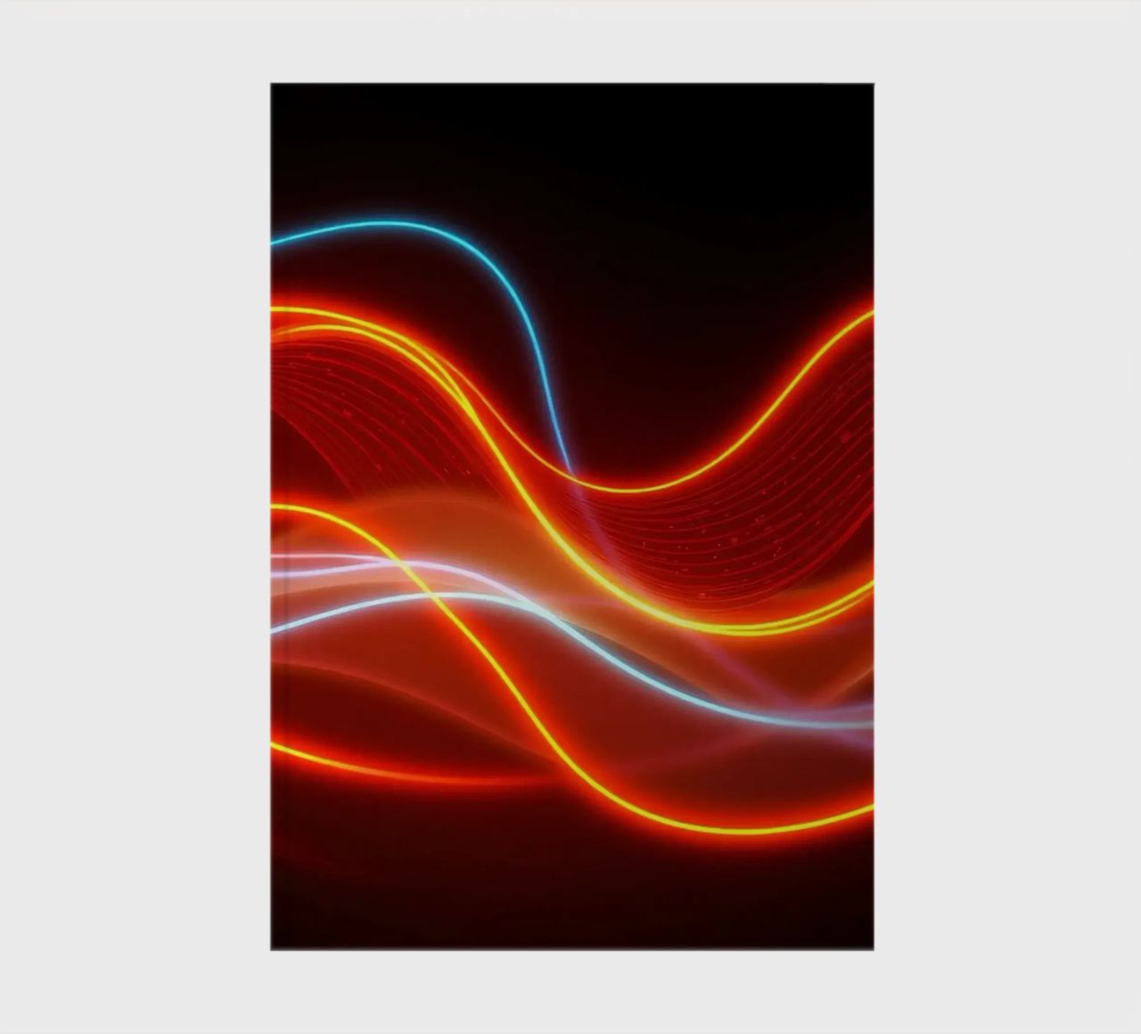 background with flowing light patterns creating a dynamic notebook by DesignDoodle