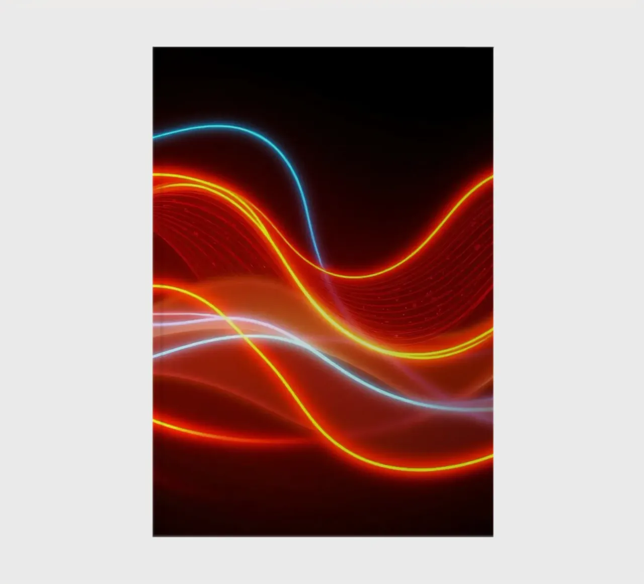 Hintergrund mit fließenden Lichtmustern, die eine dynamische Notizbuch von DesignDoodle