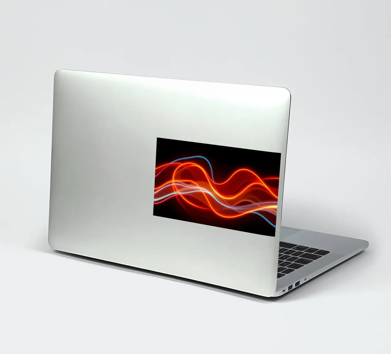 background with flowing light patterns creating a dynamic sticker by DesignDoodle