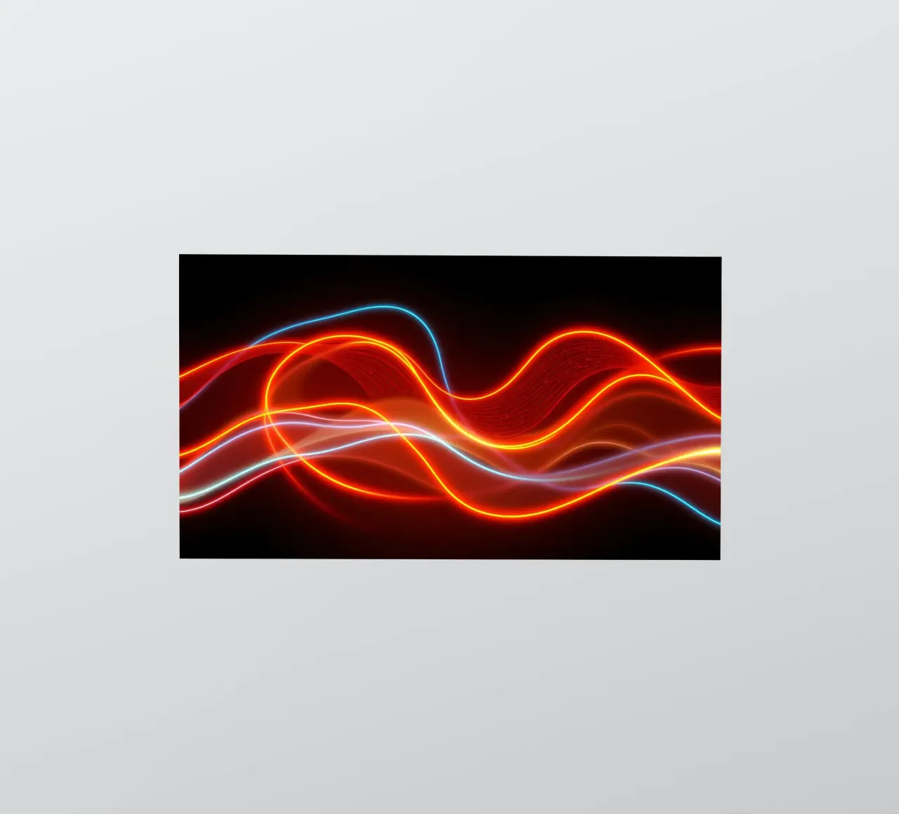 background with flowing light patterns creating a dynamic sticker by DesignDoodle