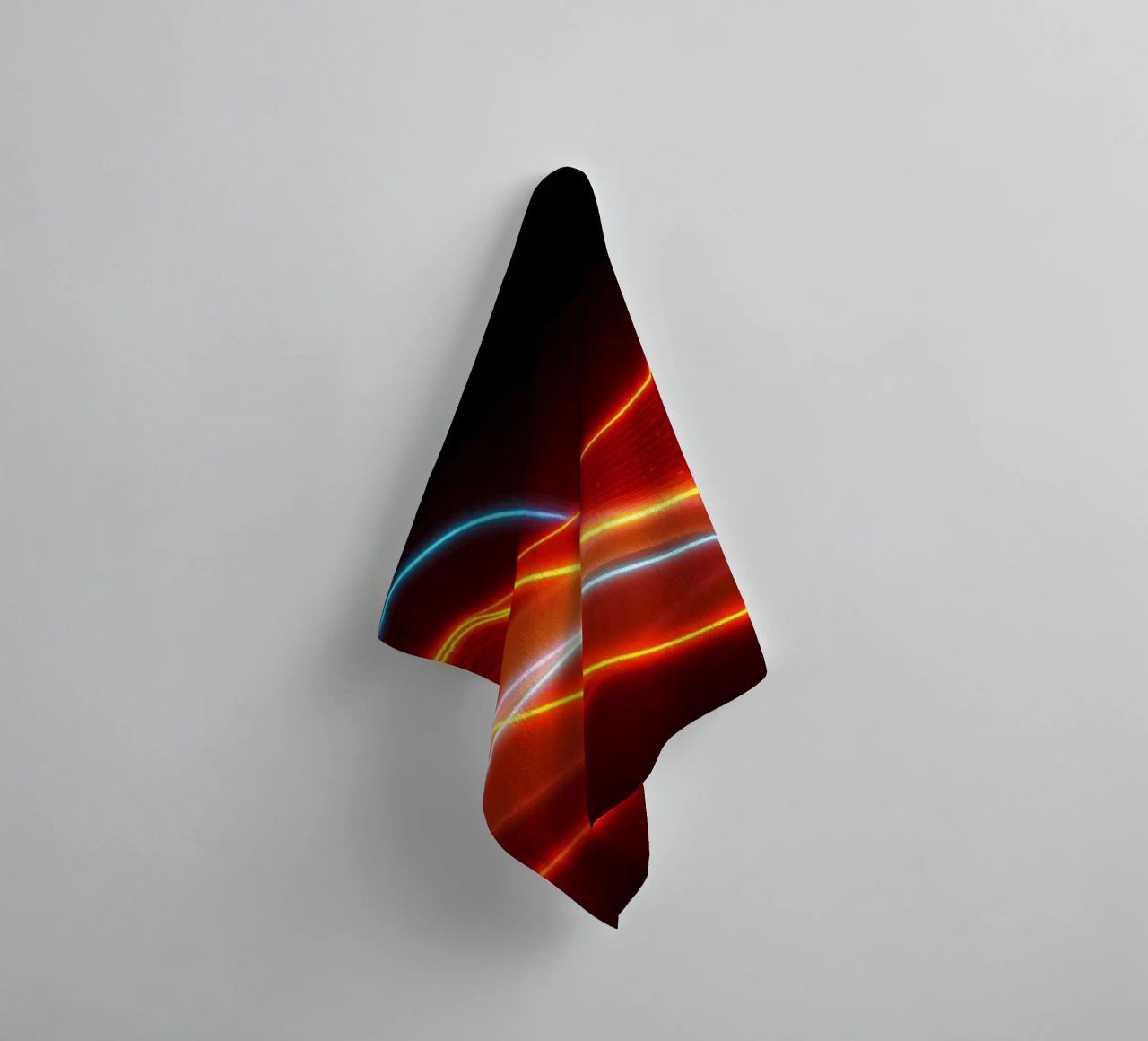 background with flowing light patterns creating a dynamic towel by DesignDoodle