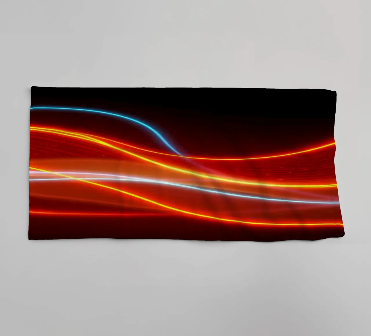 background with flowing light patterns creating a dynamic towel by DesignDoodle