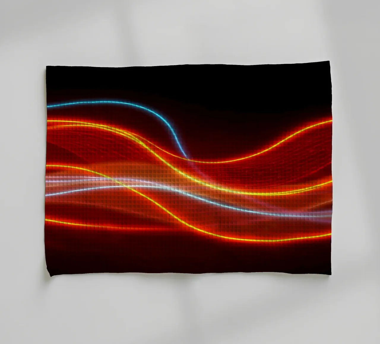 Hintergrund mit fließenden Lichtmustern, die eine dynamische Geschirrtuch von DesignDoodle