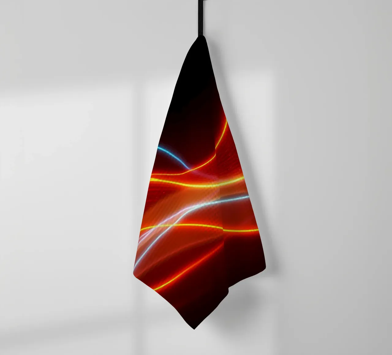 Hintergrund mit fließenden Lichtmustern, die eine dynamische Geschirrtuch von DesignDoodle